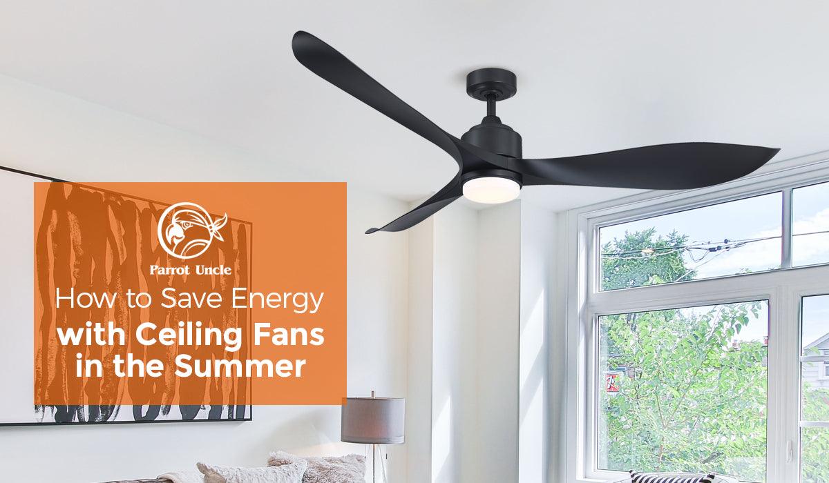 How to Save Energy with Ceiling Fans in the Summer -Parrot Uncle