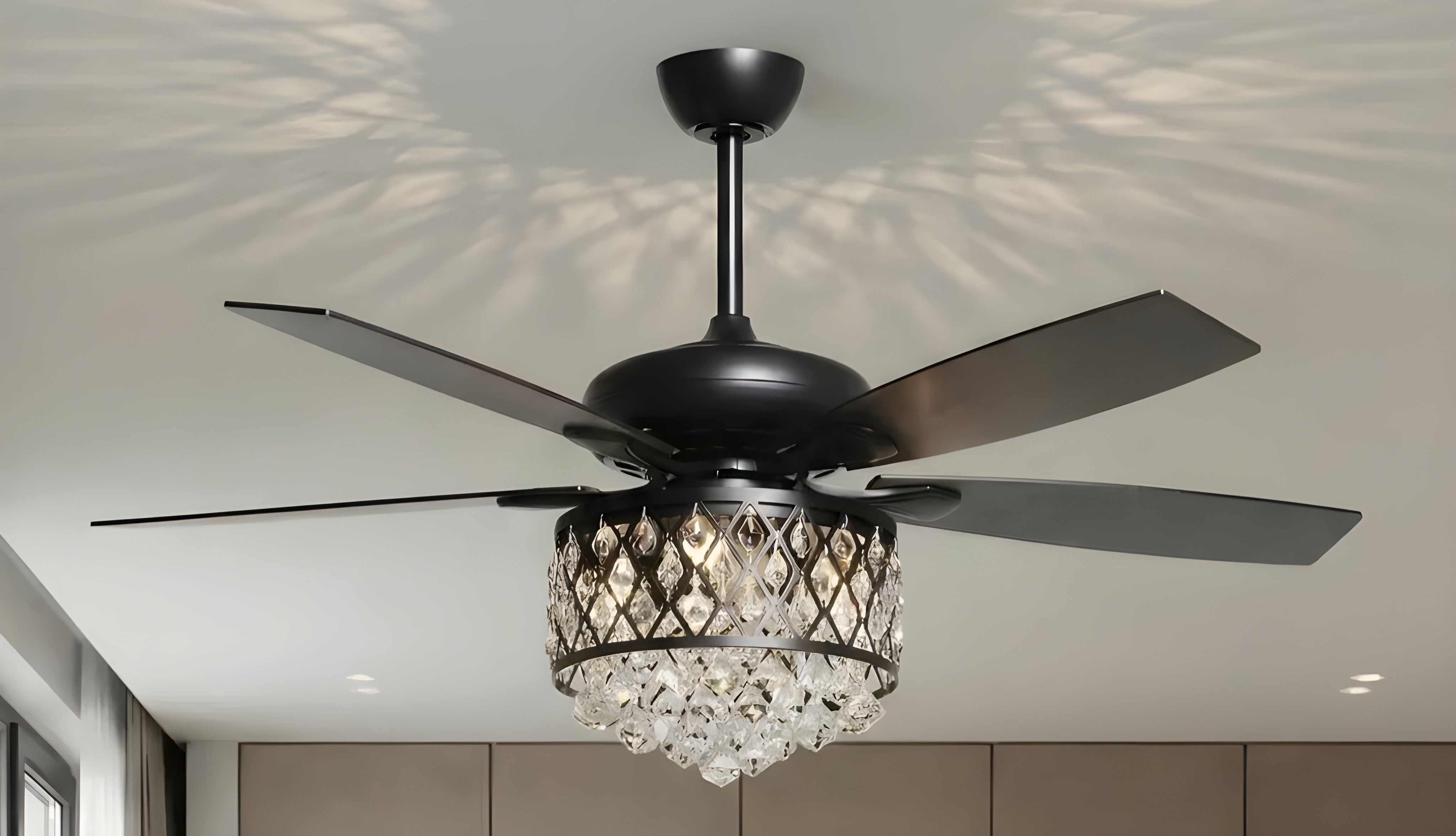 Crystal or Gold Ceiling Fan: Which Looks More Luxurious? -Parrot Uncle