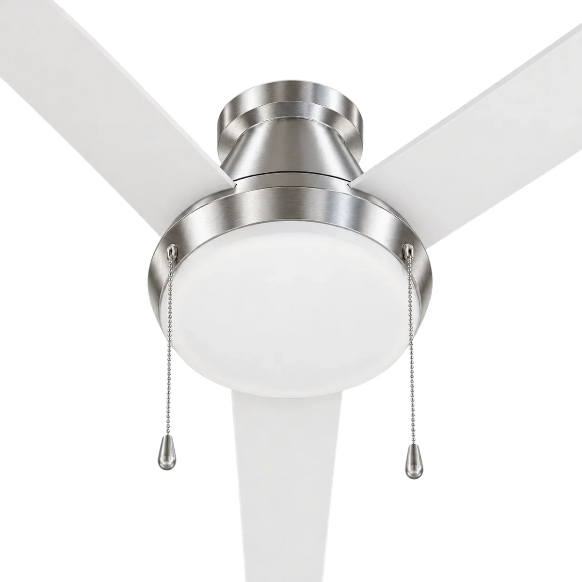 52 Inch Lewis Satin Nickel Pull-Chain LED Ceiling Fans