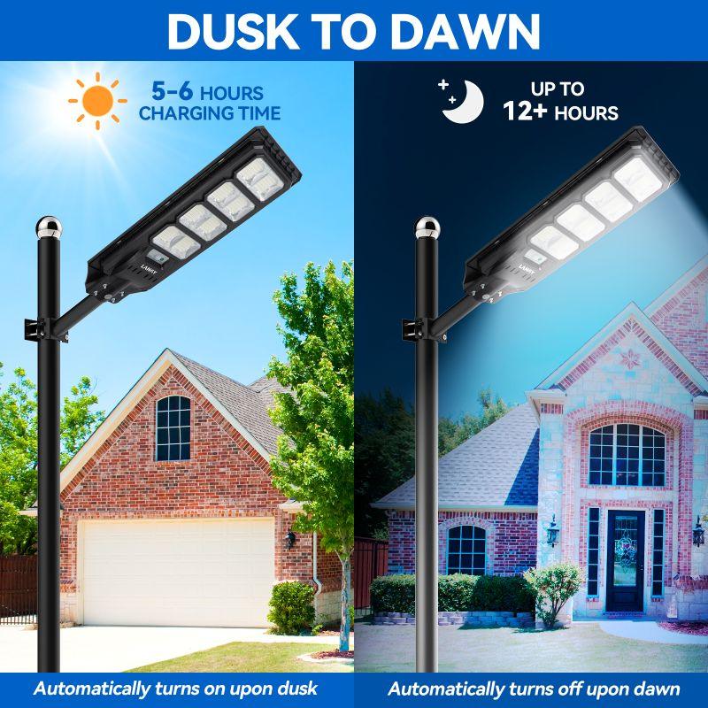 4 Pack Solar Parking lot lights (bracket included)-25,000 lumens