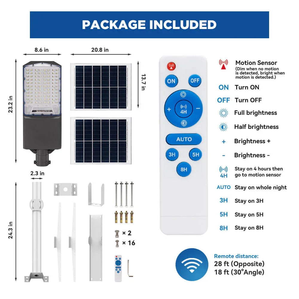 1200W Solar Parking lot Light -40000lumens