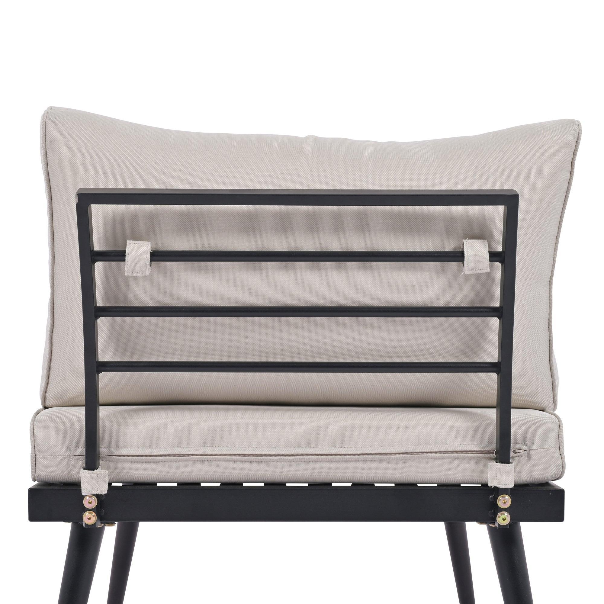 6-Piece Outdoor Sectional Sofa Set with Round Nesting Coffee Tables and Seating Sofa with Cushions for Patio, Porch and Garden