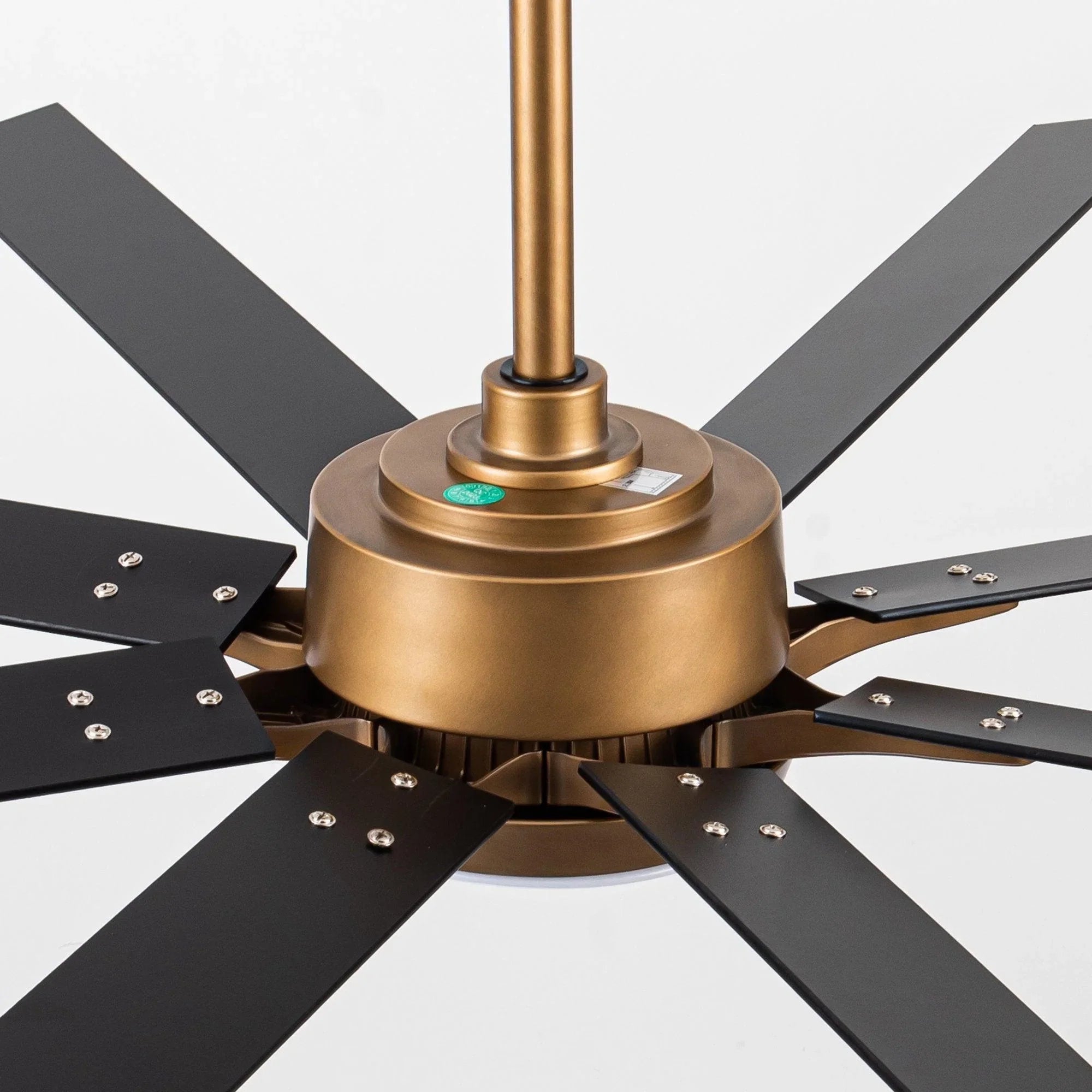 65" Balachandran Industrial Downrod Mount Ceiling Fan with LED Lighting and Remote Control - ParrotUncle