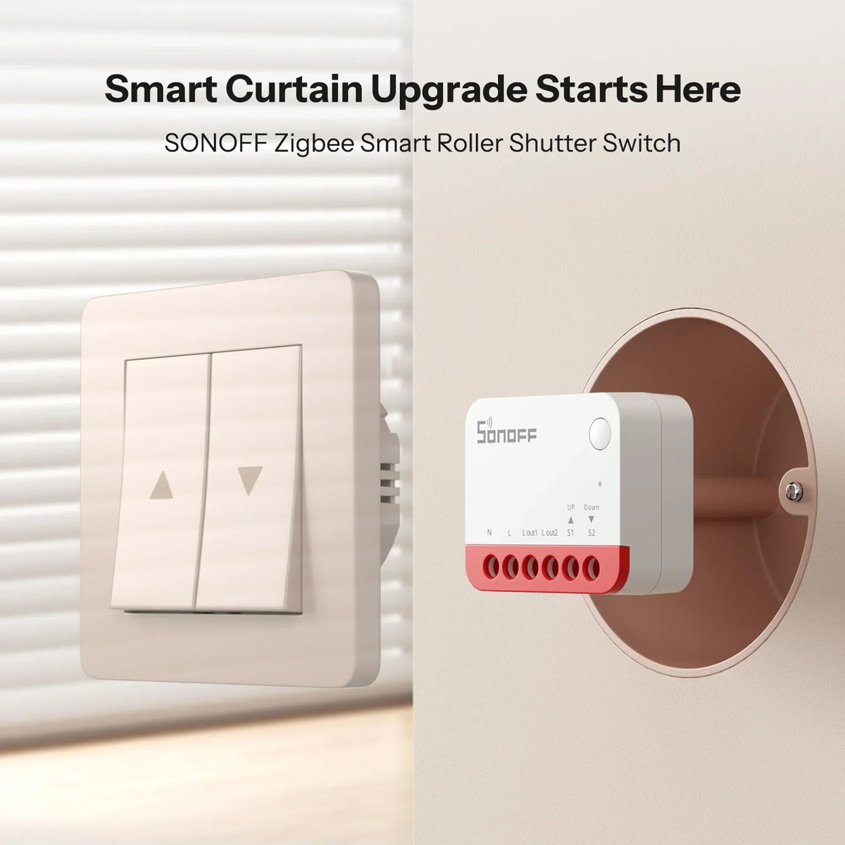 Zigbee MINI-ZBRBS Smart Roller Shutter Switch