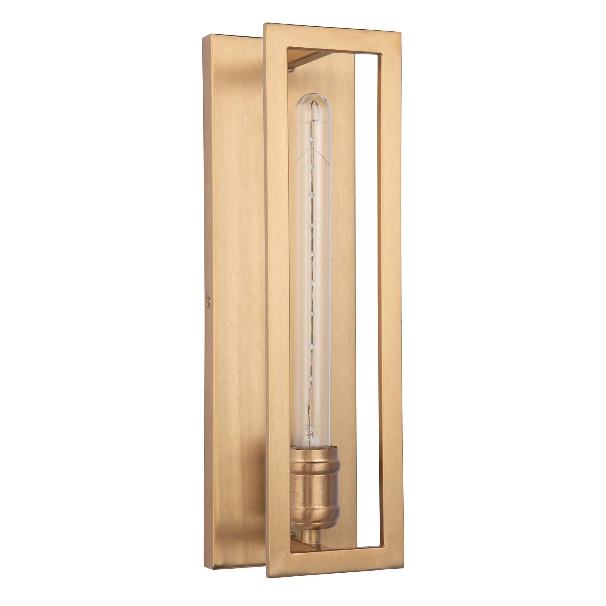 Adelman Gold 1-Light Decorative Dimmable Wall Sconce