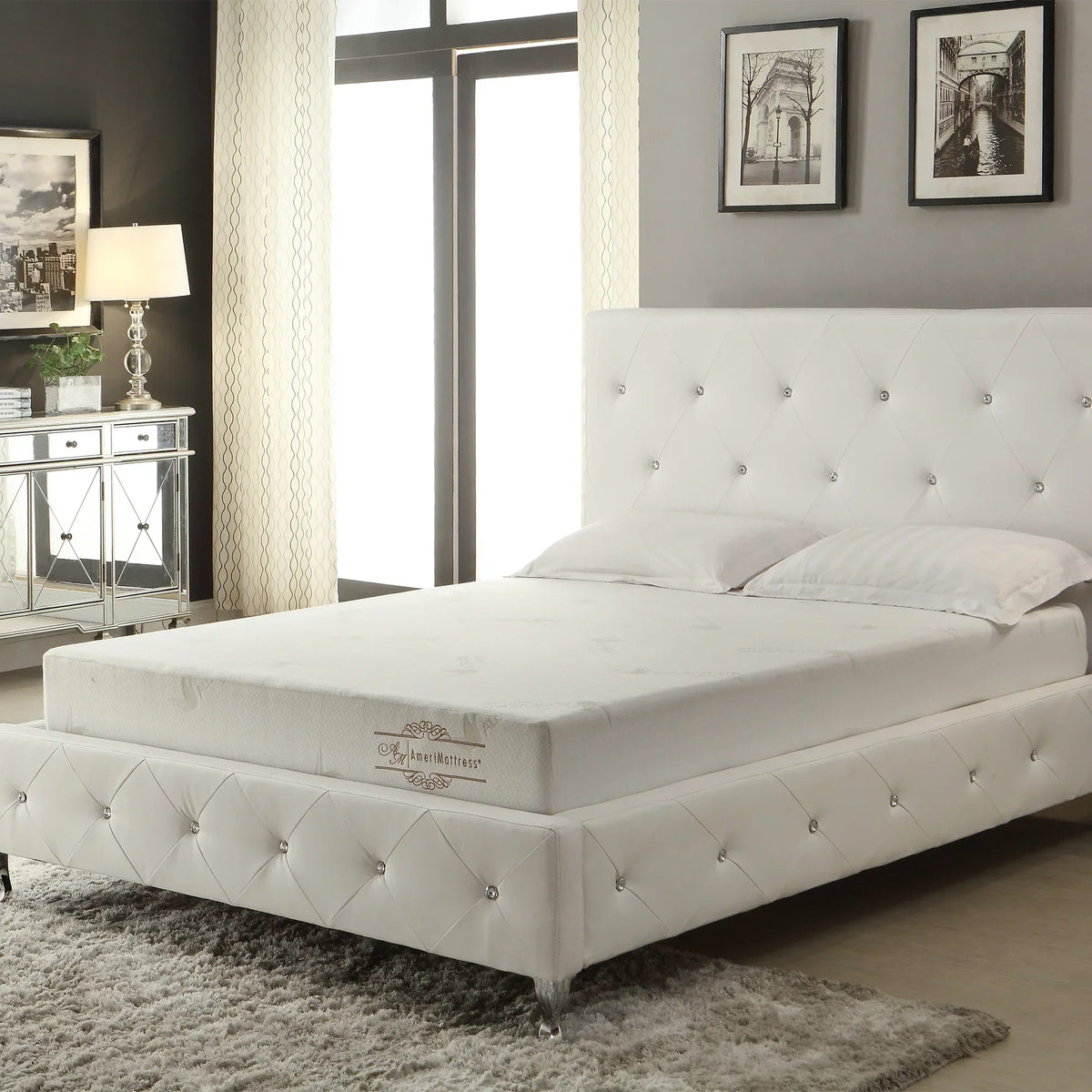 6 Inch Aloe Vera Infused Memory Foam Twin Mattress with 3-Layer Extra Firm Support