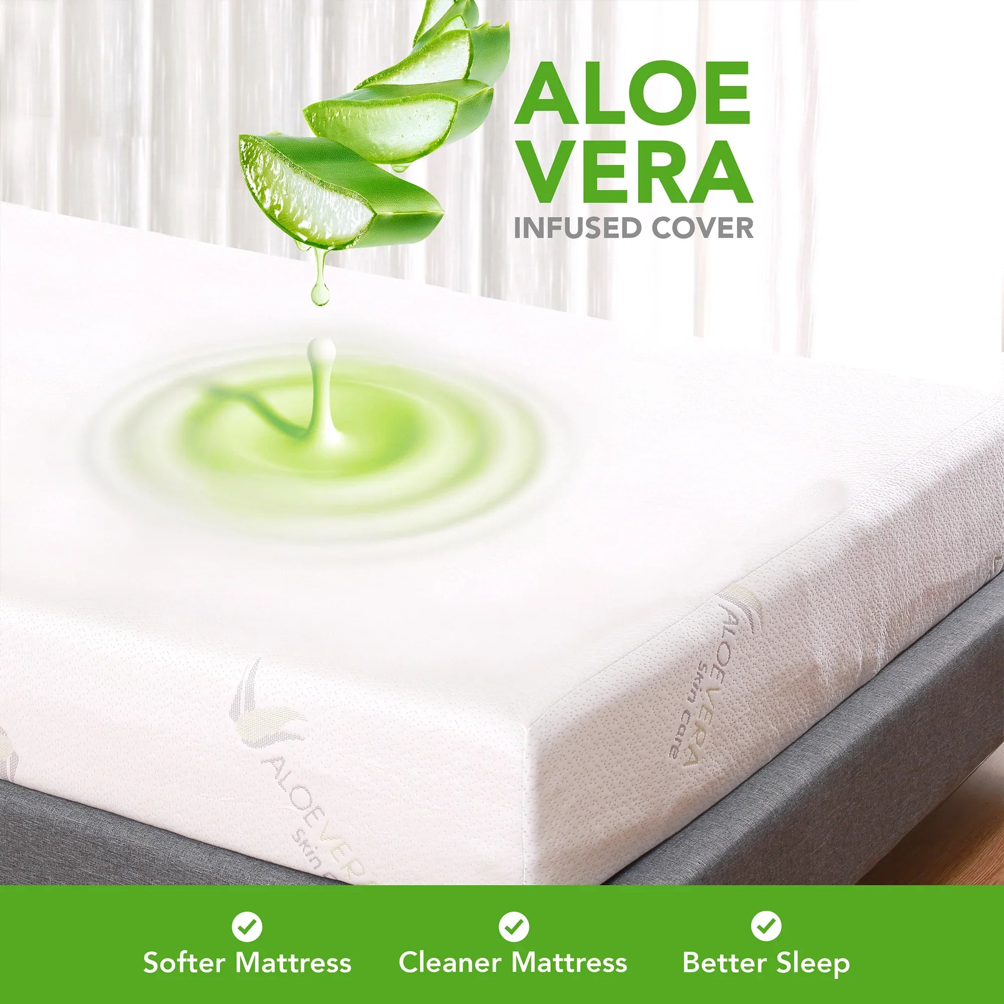 8 Inch Memory Foam Mattress with Soft Aloe Vera Fabric
