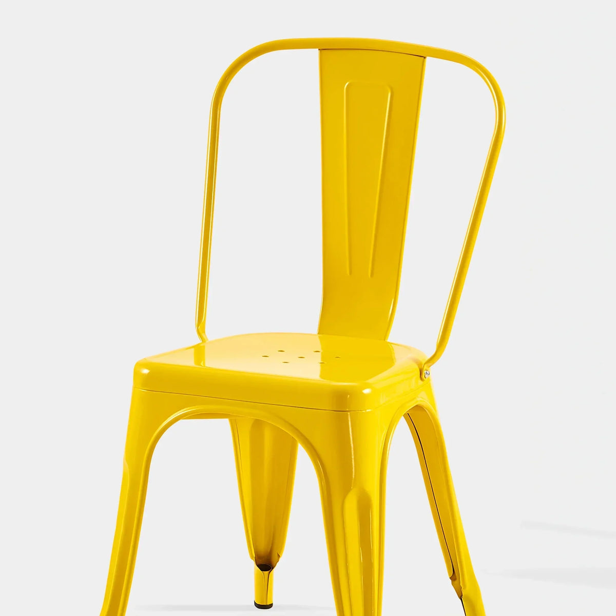 Set of 2 Industrial Metal Stackable Dining Chairs Indoor Outdoor for Kitchen Restaurant Cafe Bar