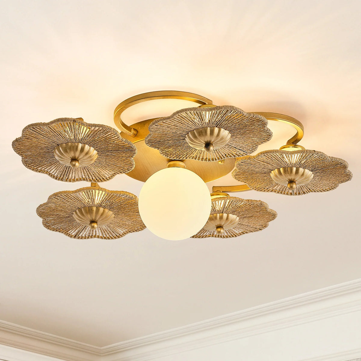 Avery 6-Light Bohemian Flush Mount Ceiling Light & Wall Sconce
