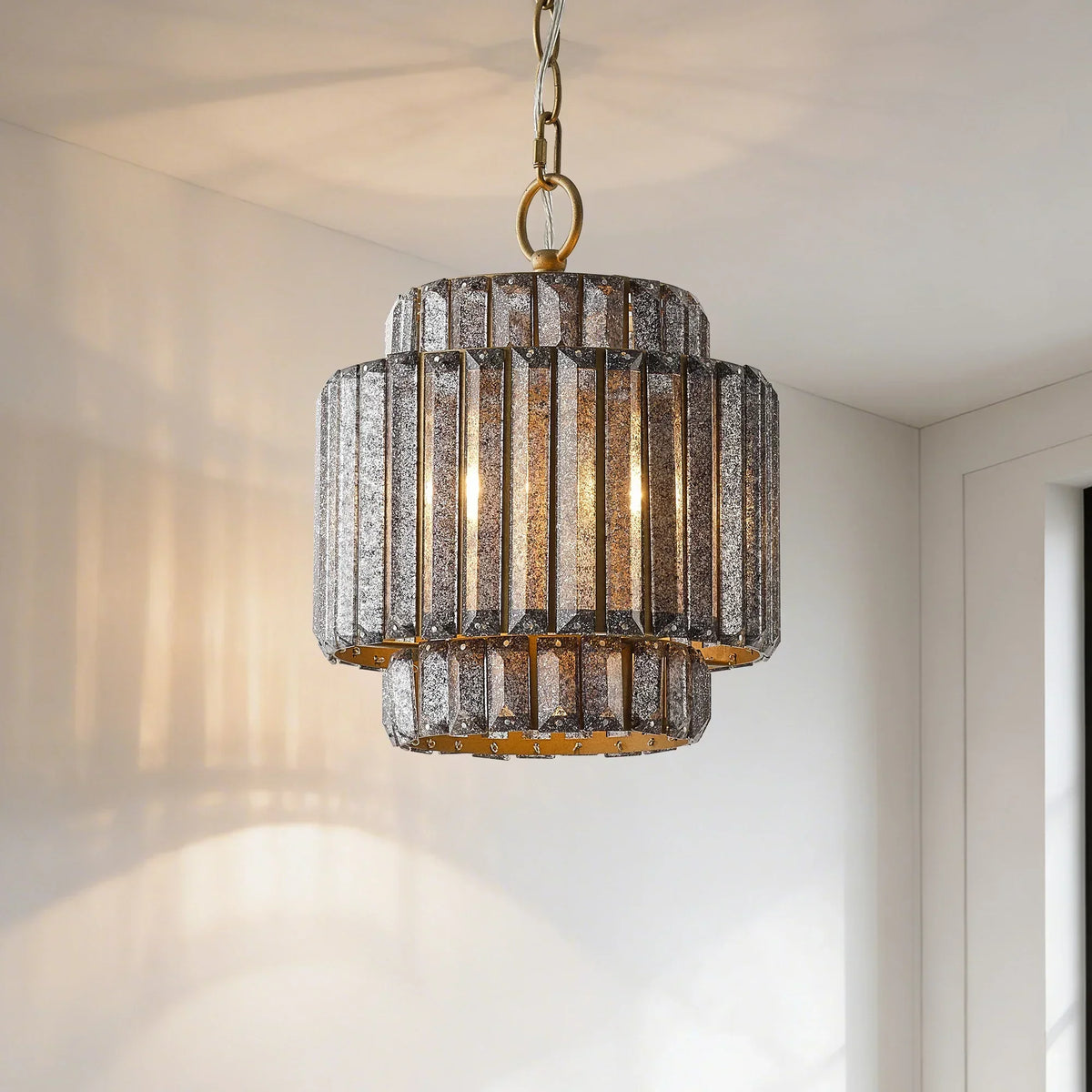 10" Rupert Golden Crystal Island Pendant Light