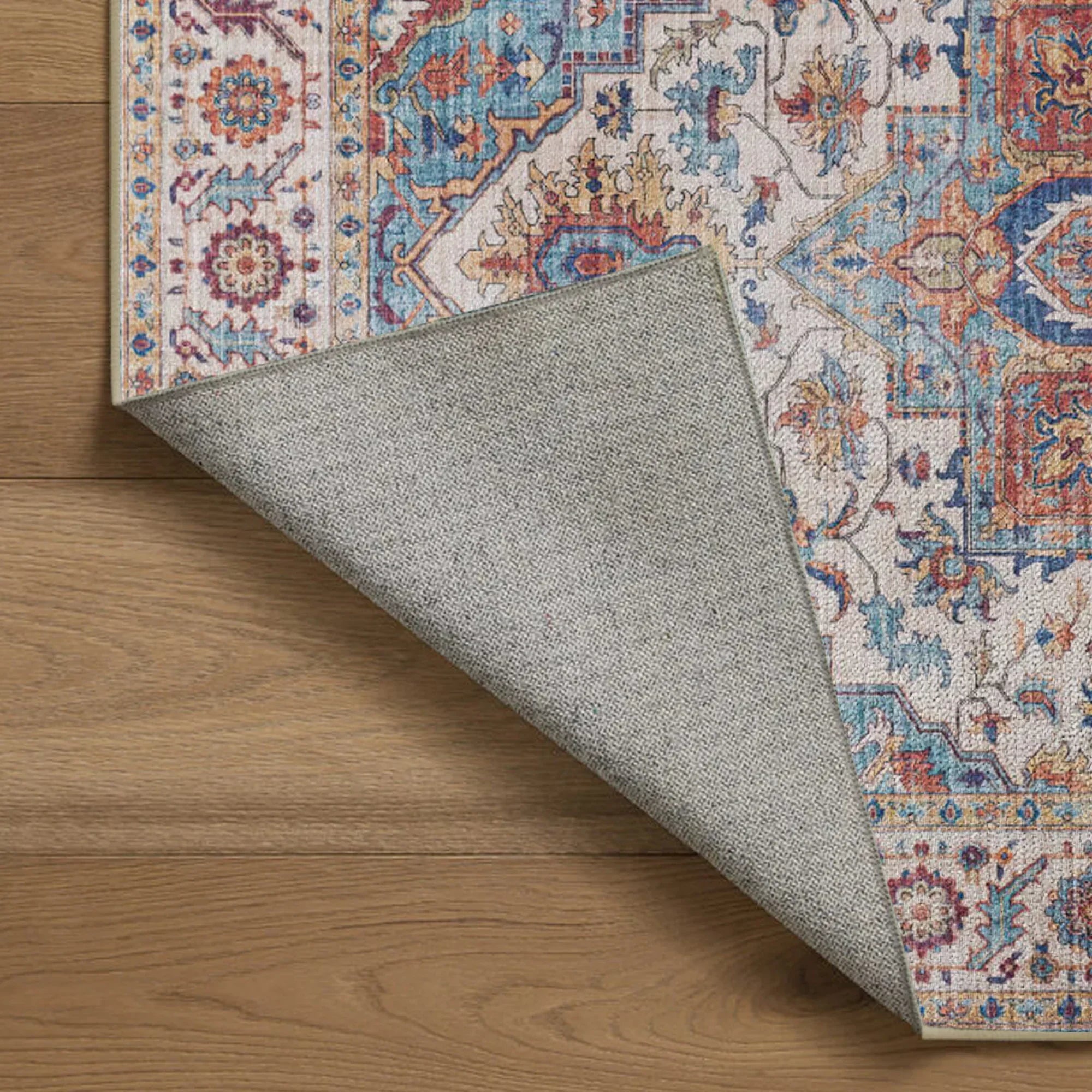 7ft x 5ft Vintage Indoor Non-Slip Washable Large Area Rugs for Bedroom Living Room