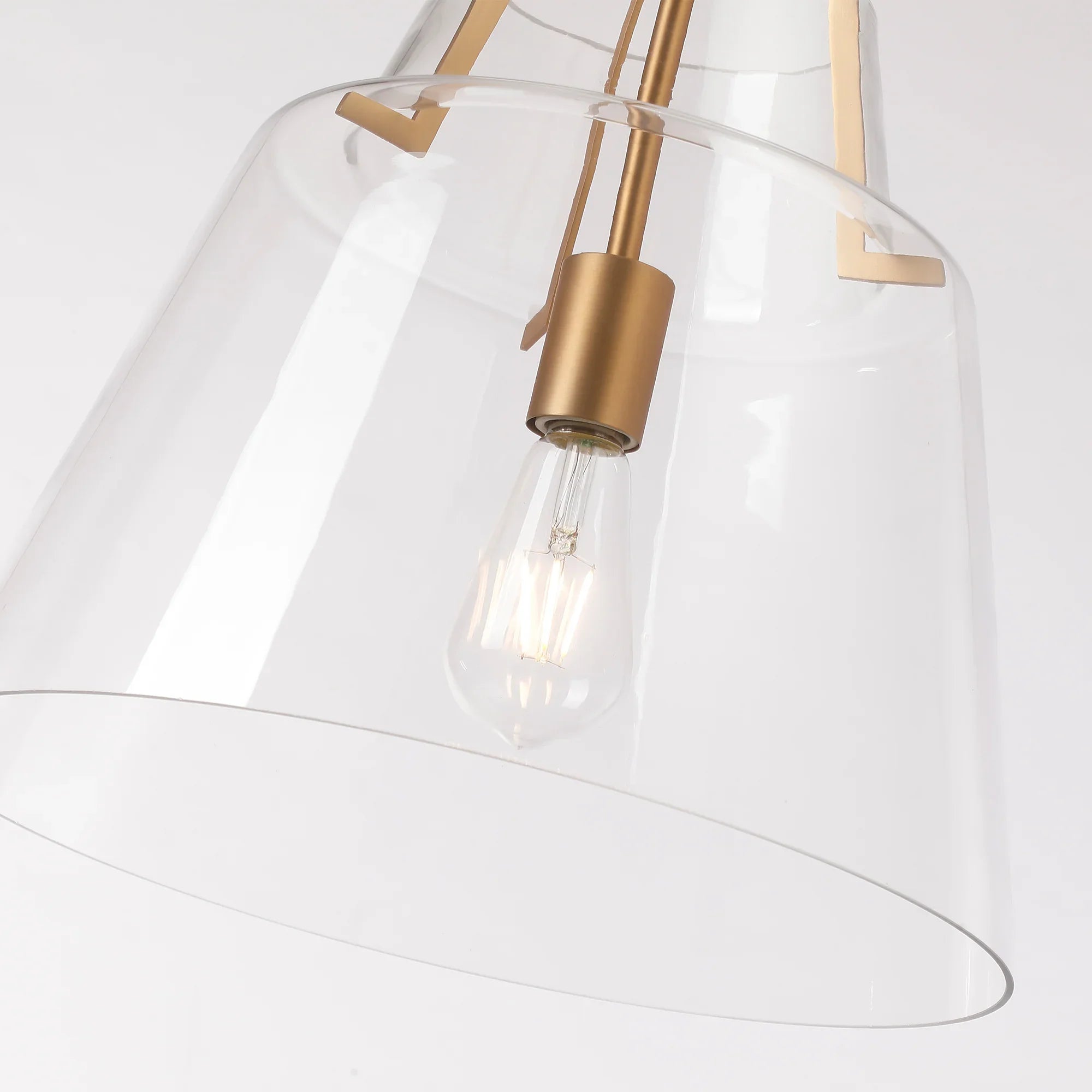 15" Todd Modern 1-Light Brushed Brass Island Pendant Light