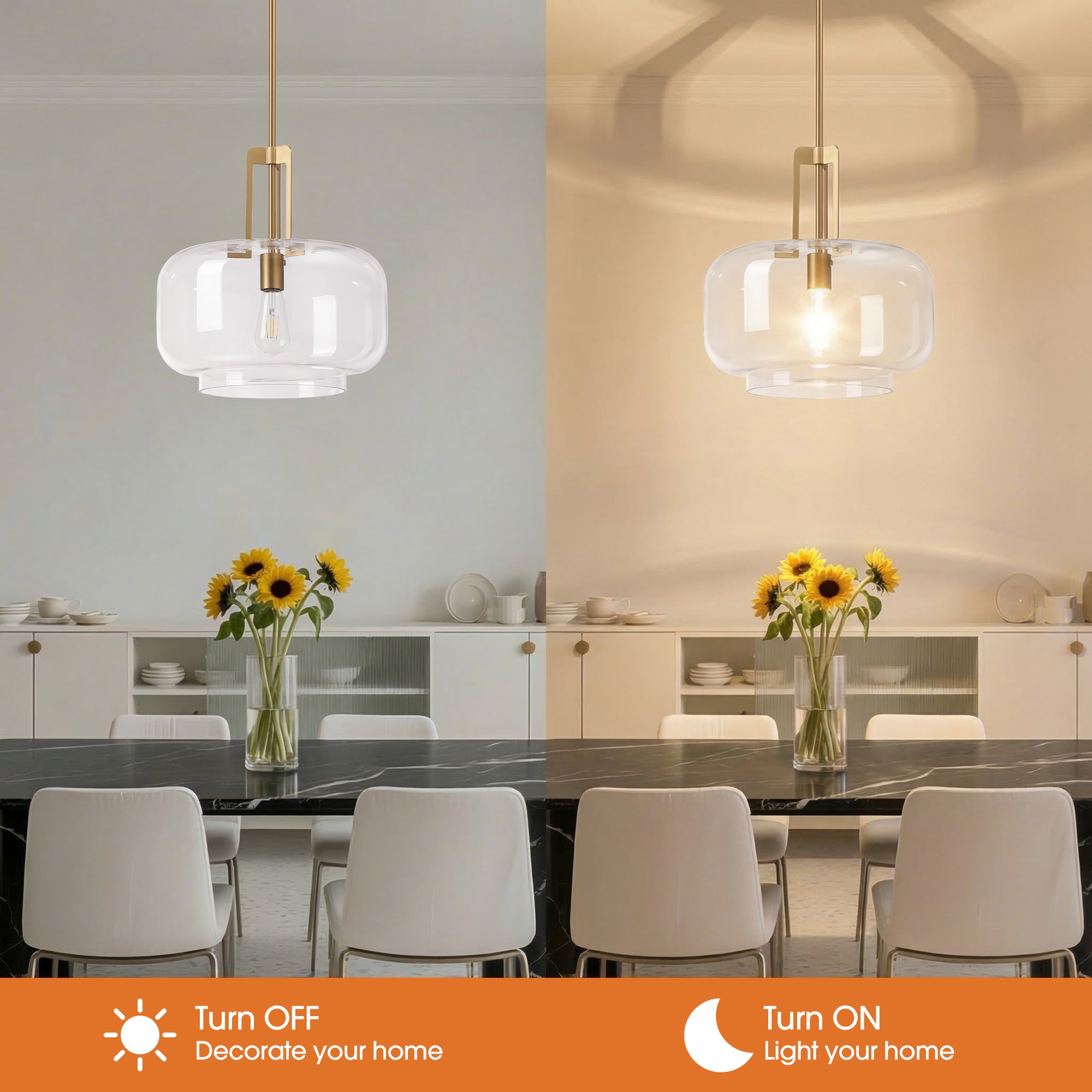 15" Toby Modern 1-Light Brushed Brass Island Pendant Light