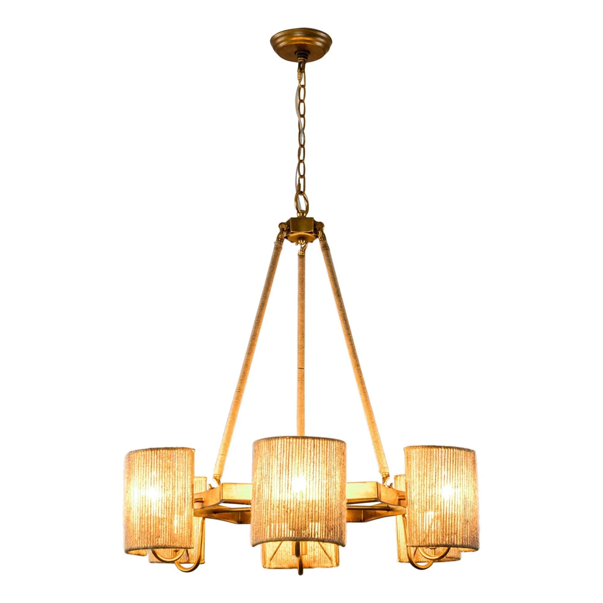 6-Light Farmhouse Bedroom Island Pendant Lighting