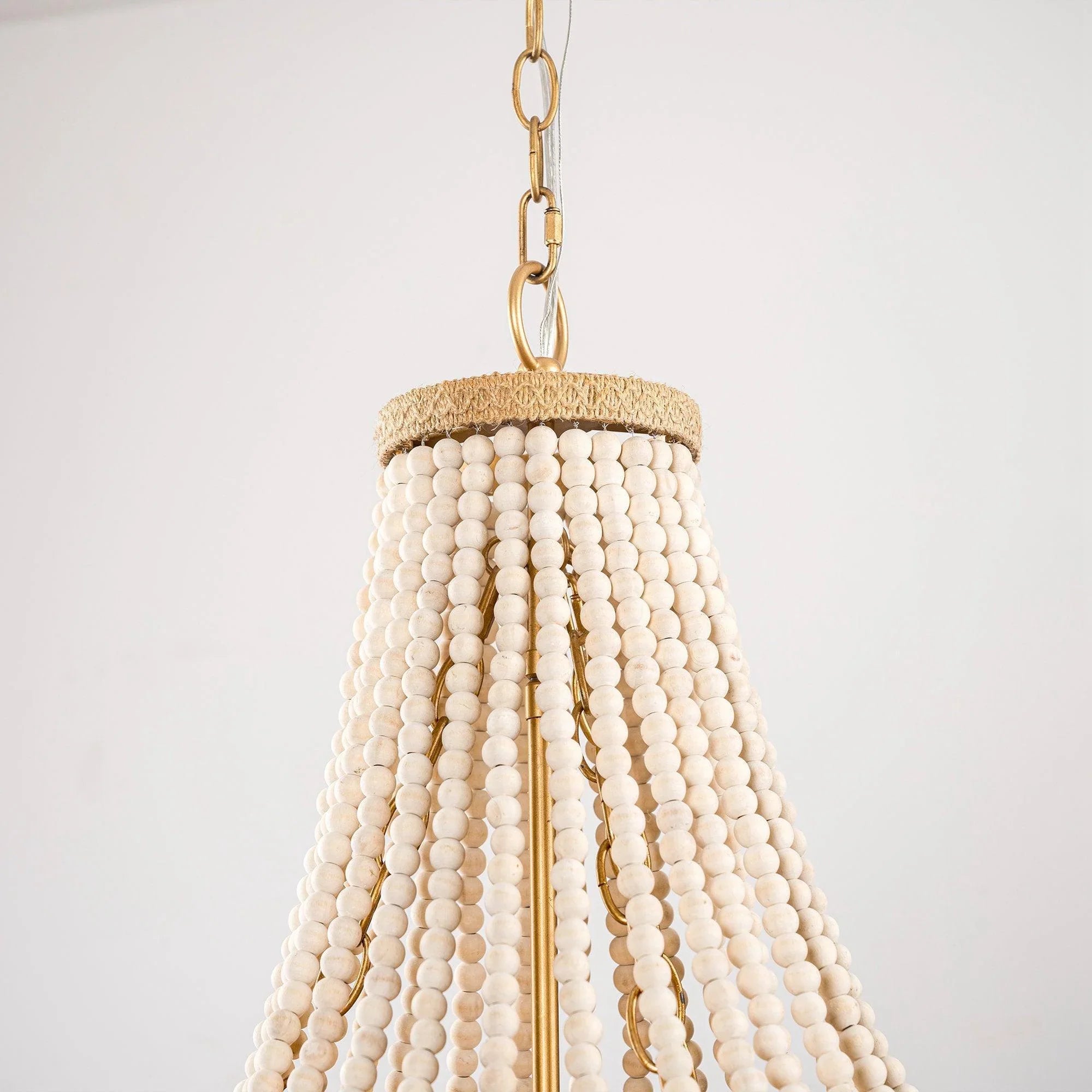 4-Light Golden Bohemian Dry Rated Chandelier