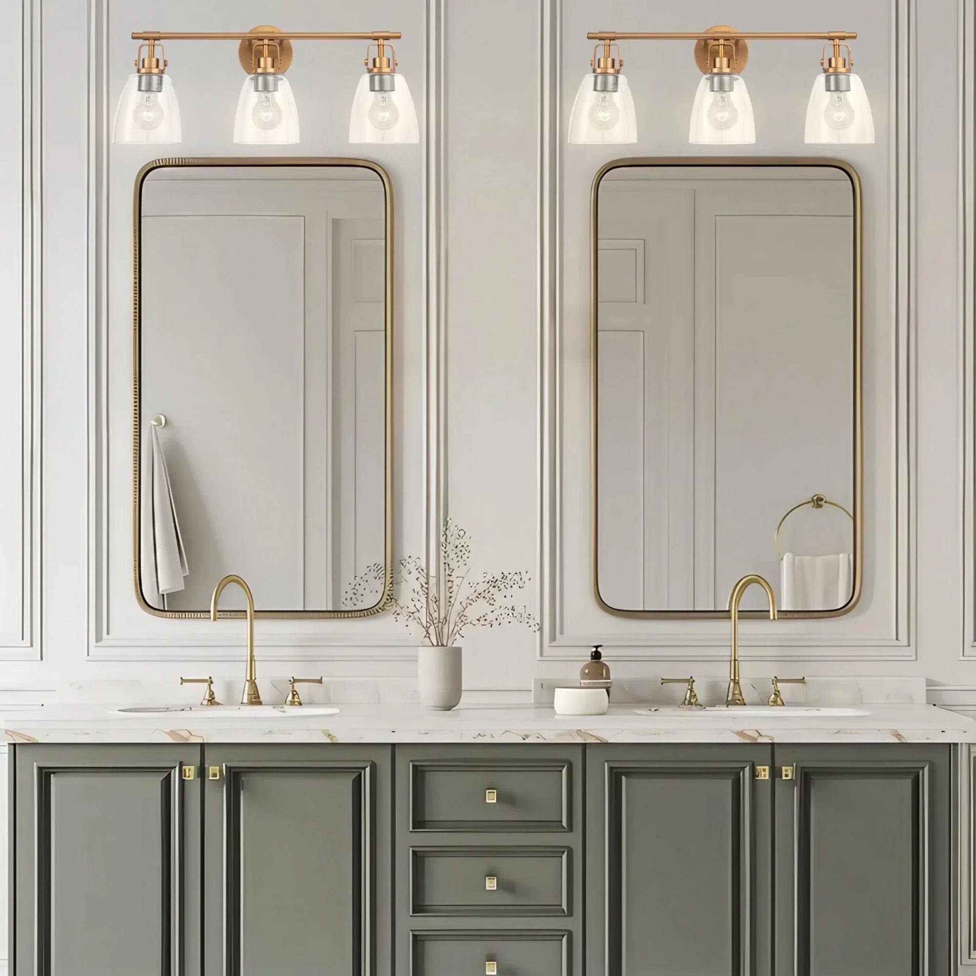 Brilliance Modern Farmhouse 3-Light Vanity Light