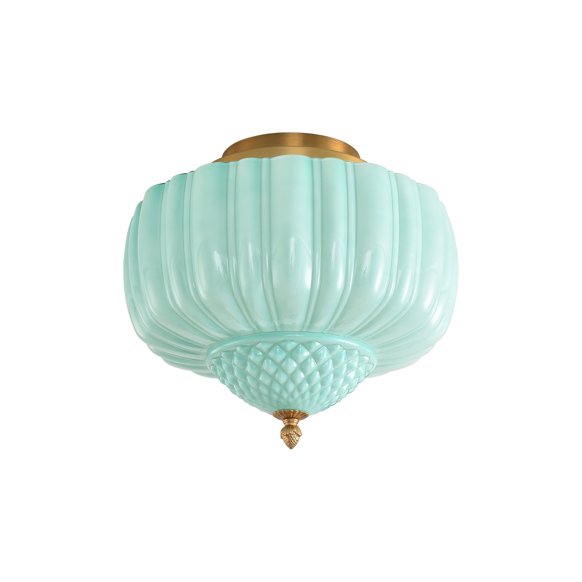 Patricia 3-Light Gold Brass Flush Mount Ceiling Light
