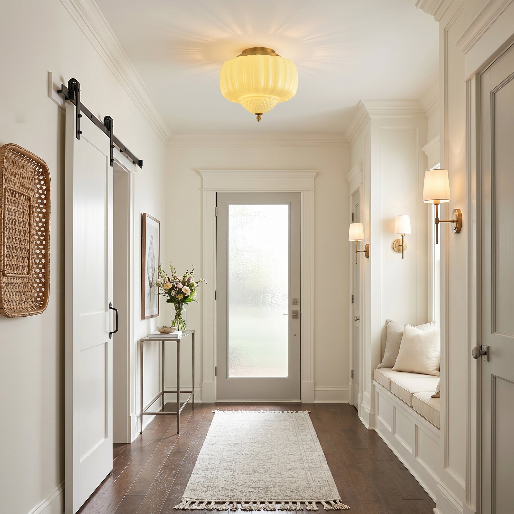 Patricia 3-Light Gold Brass Flush Mount Ceiling Light