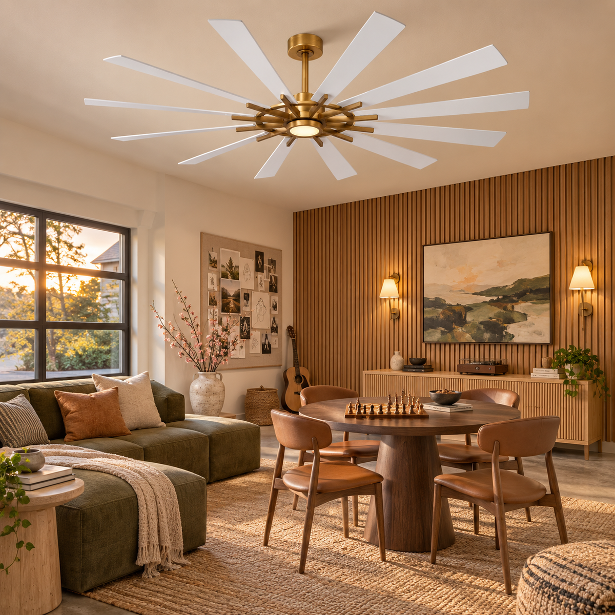 72" Irene 12-Blade Large LED Ceiling Fan