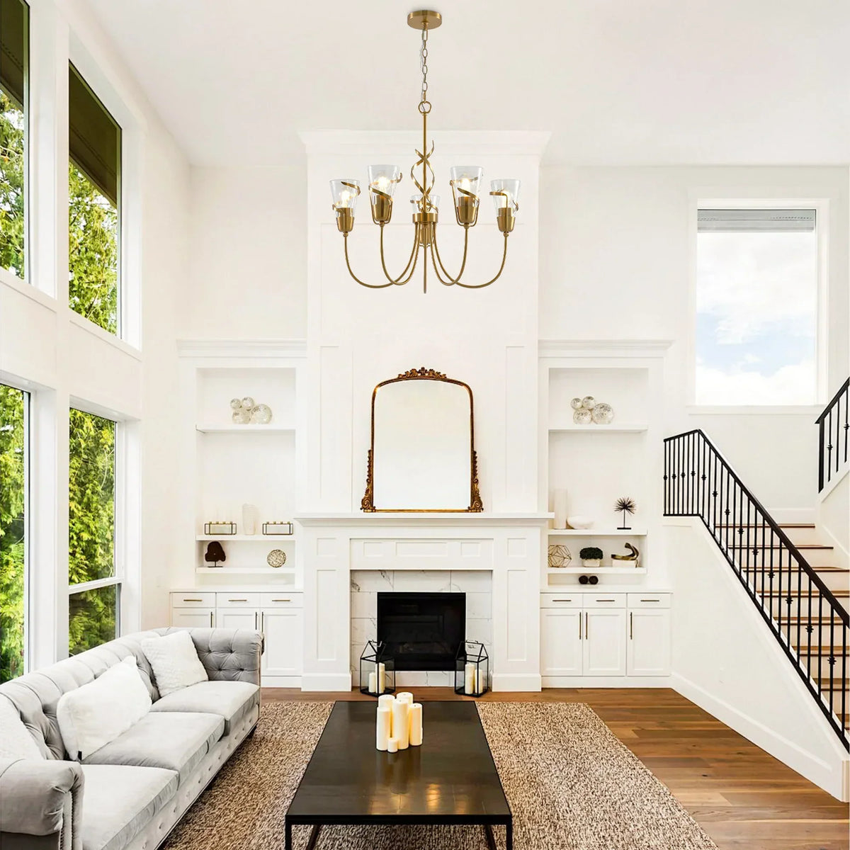 26 Inch Uriah 5-Light Golden Chandelier