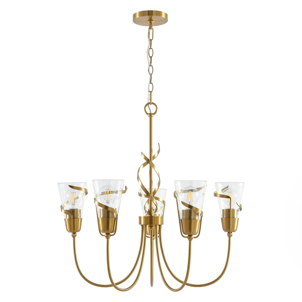 26 Inch Uriah 5-Light Golden Chandelier