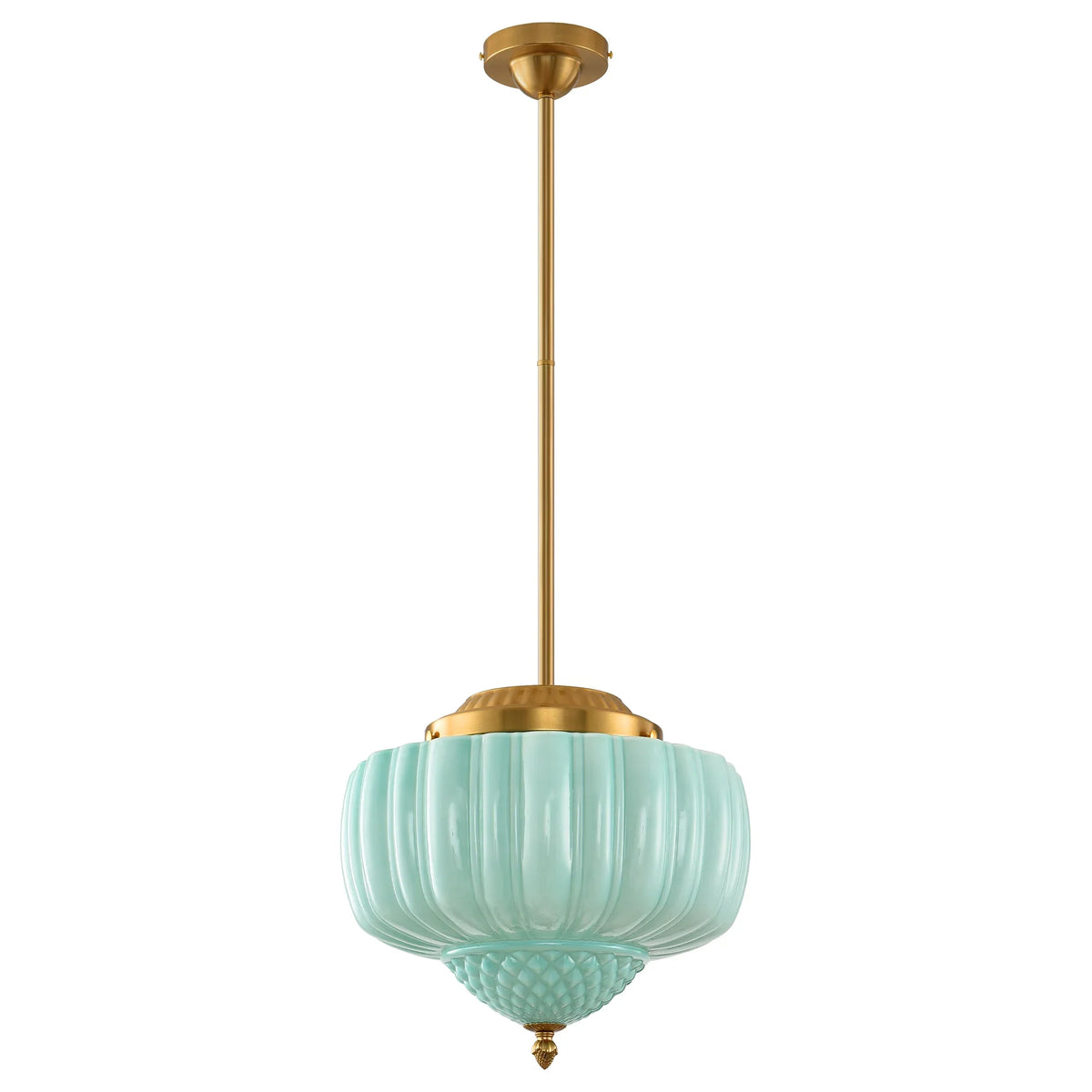Phyllis 3-Light Gold Brass Island Pendant Light