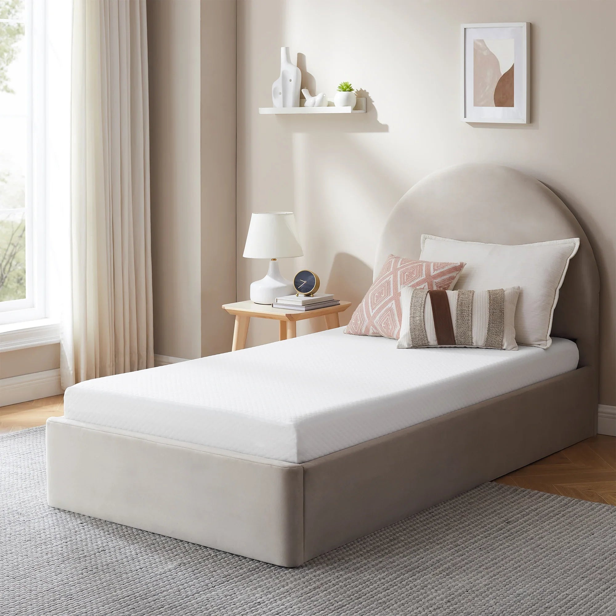 Dream 6 Inch Twin Medium Firm Pressure-Relieving Support Memory Foam Mattress