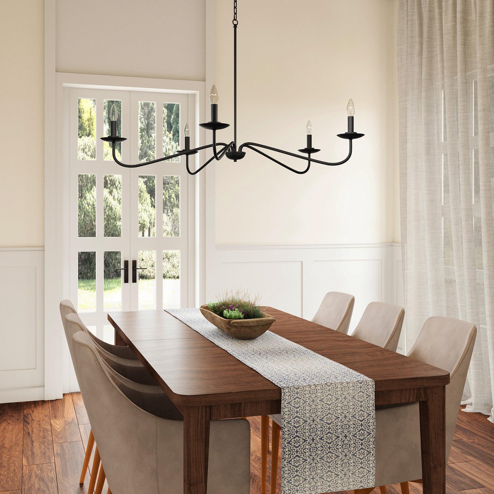 Ellie 5-Light Elegant Industrial Dimmable Chandelier