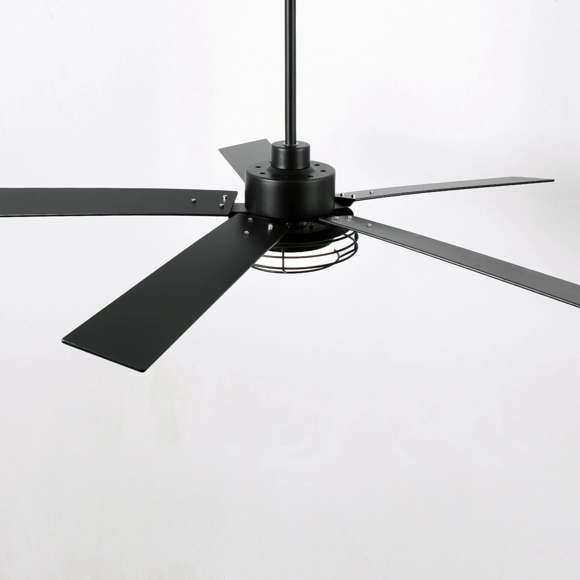 52 Inch Bernice DC Motor Industrial Downrod Ceiling Fan with LED Light and Remote Control