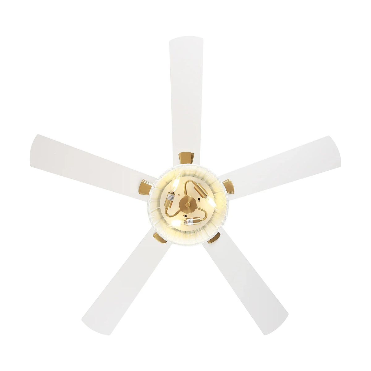 52" Zona Antique Brass Downrod Mount Ceiling Fan with Light