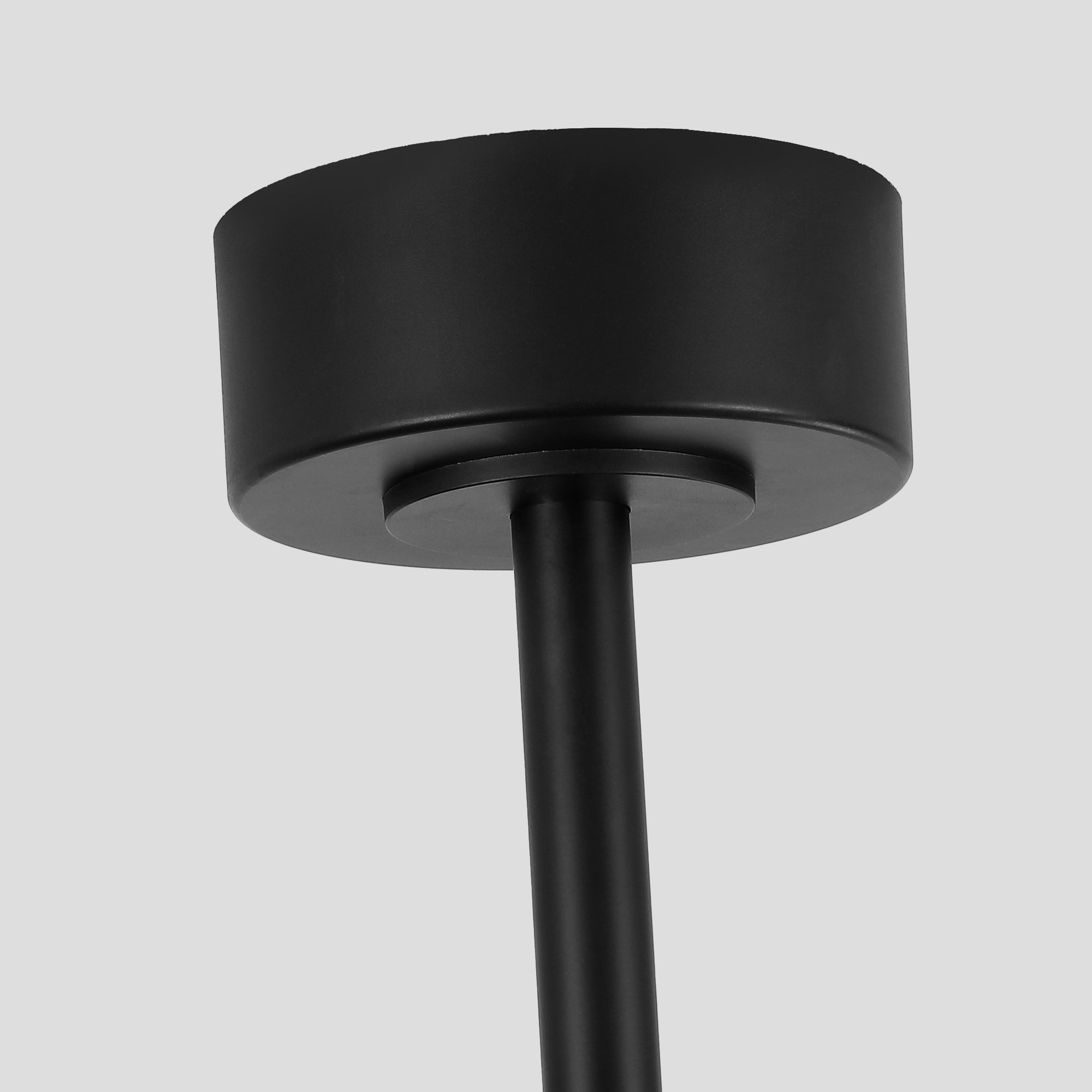 55" Xenia Black Downrod Mount LED Ceiling Fan with Clear Blades