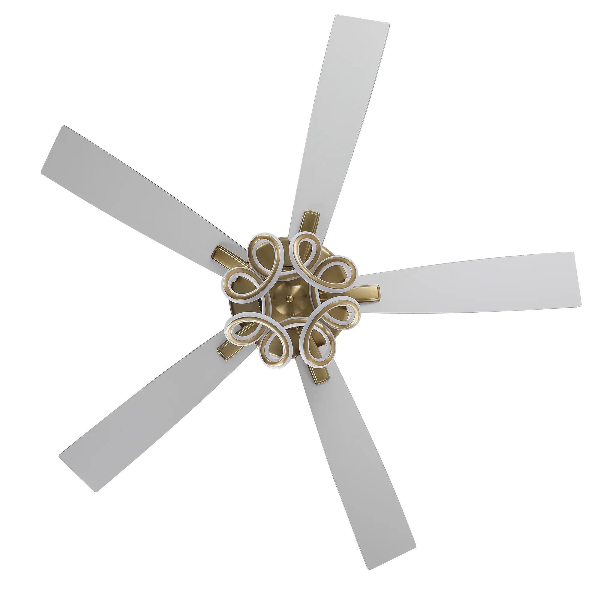 52 Inch Boyd Antique-bronze Golden Downrod Mount RGB LED Smart Fan