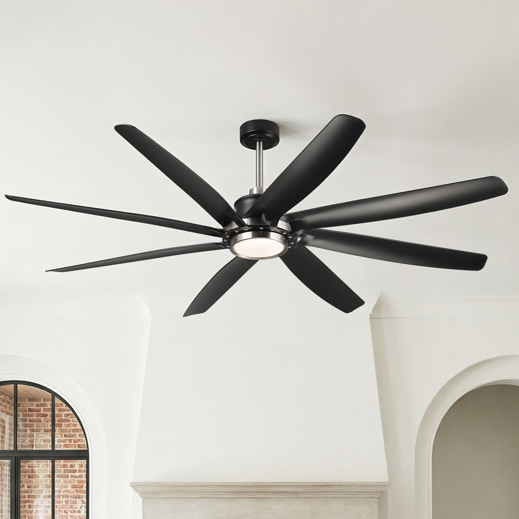 72" Alvis Modern LED Large Ceiling Fan with Remote Control