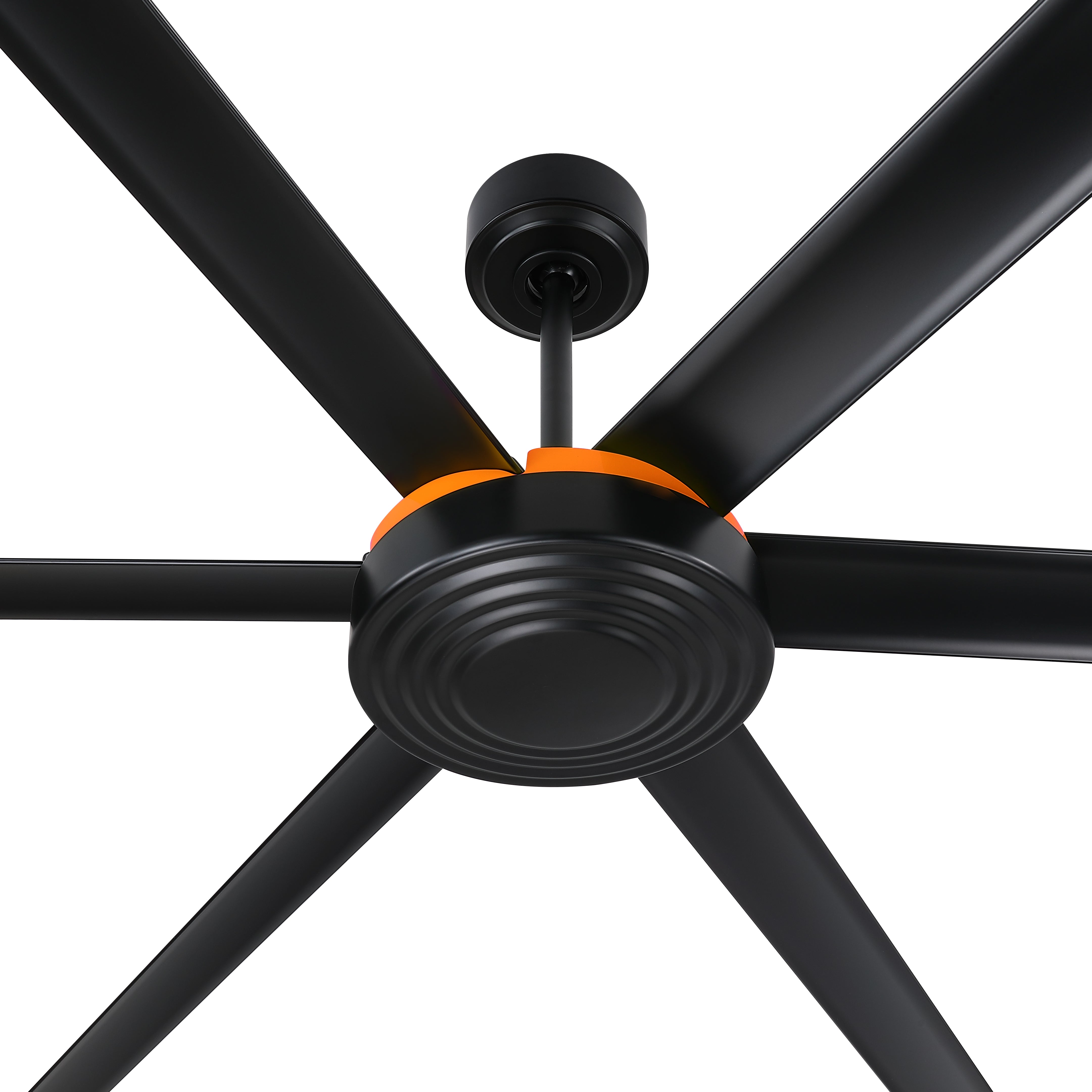 120" Isaac HVLS Fan Black Industrial Extra Large Ceiling Fan with Remote Control