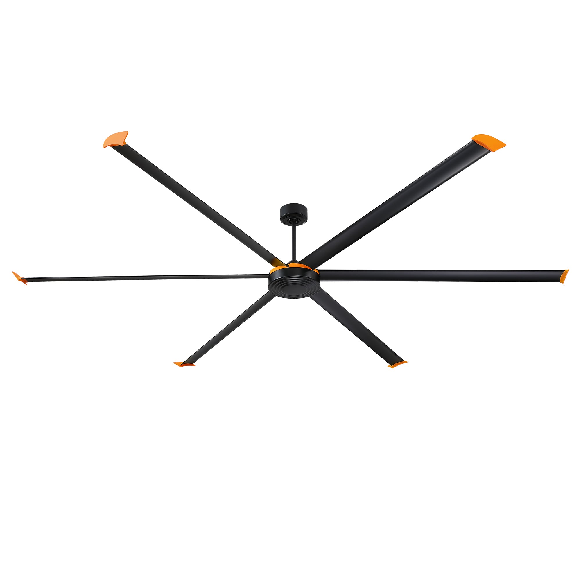120" Isaac HVLS Fan Black Industrial Extra Large Ceiling Fan with Remote Control