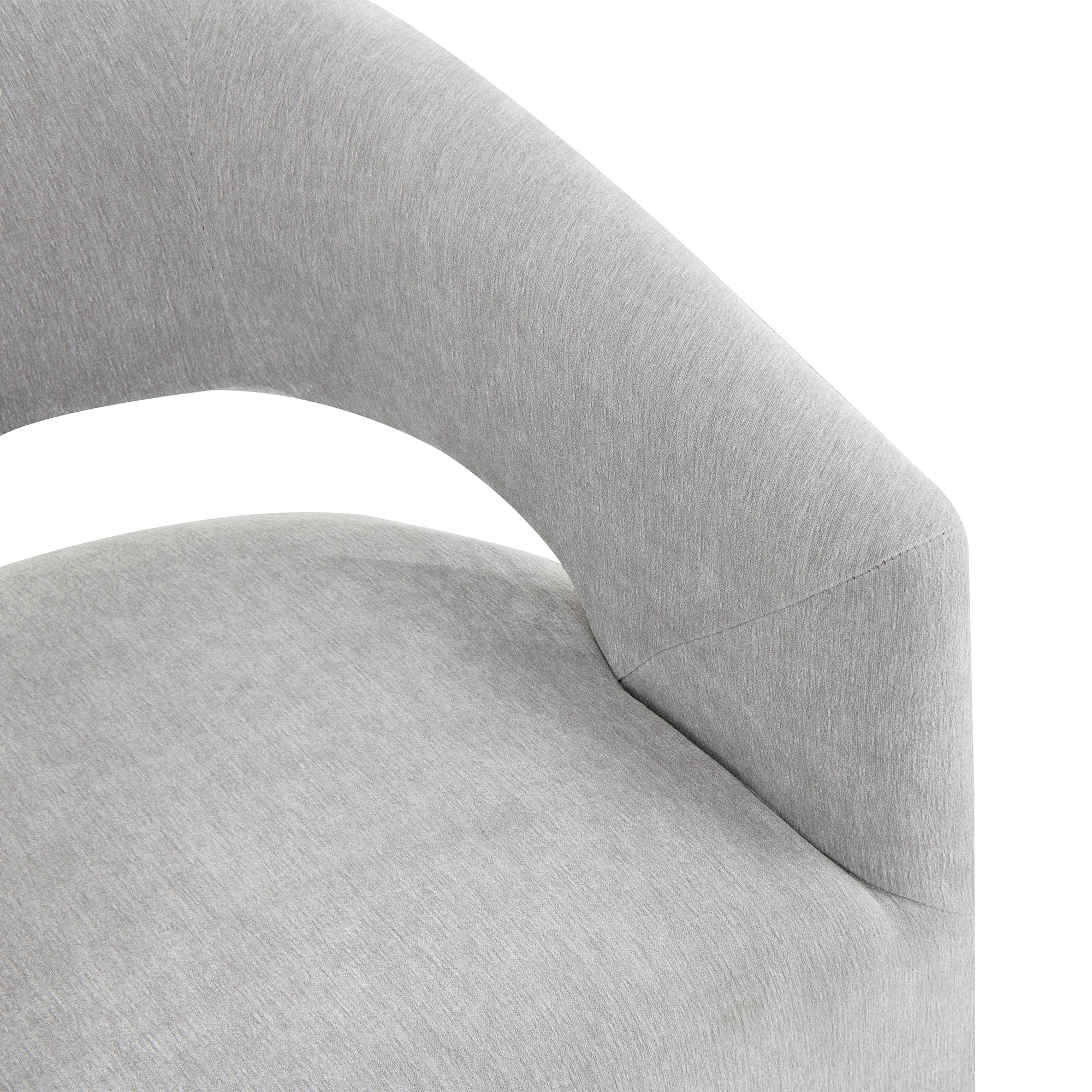 25 Inch Modern Plush Fully Upholstered Arm Chair with Casters