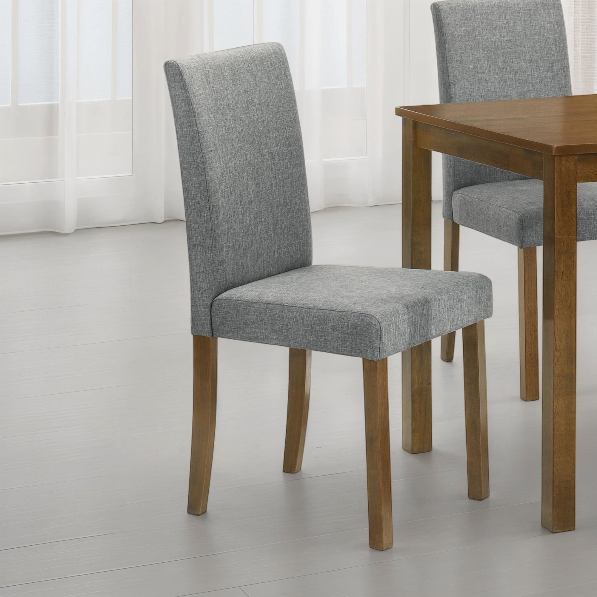 Worland 43 Inch Espresso 5-Piece Rectangle Dining Table with 4 Side Chairs