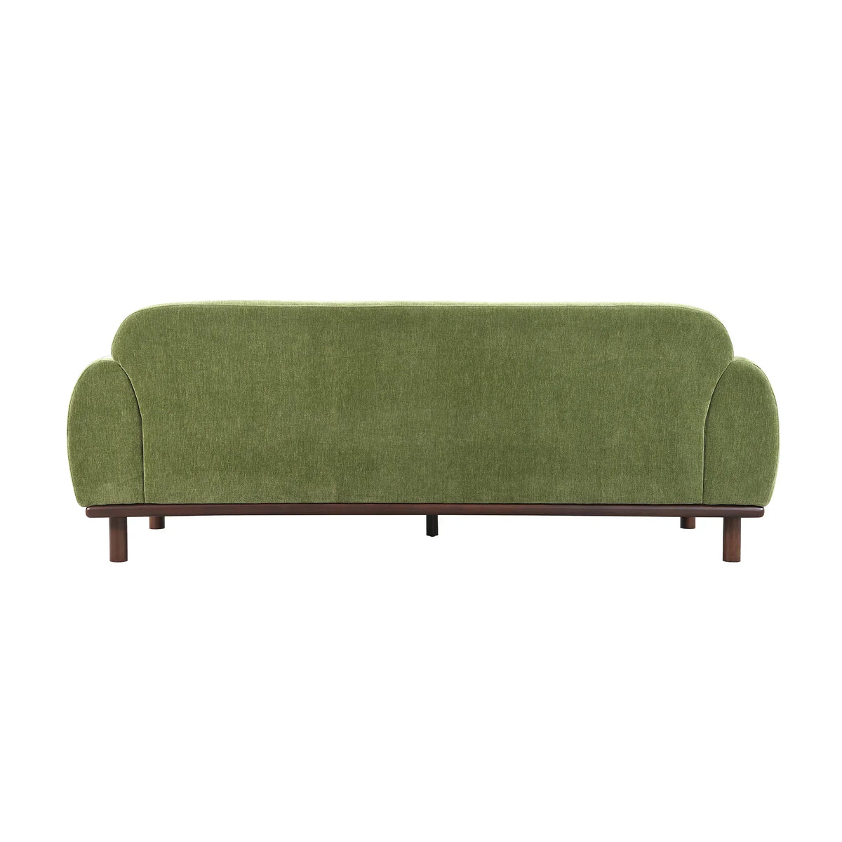 Mellone 84" Mid-Century Modern Chenille Sofa with 3 Pillows