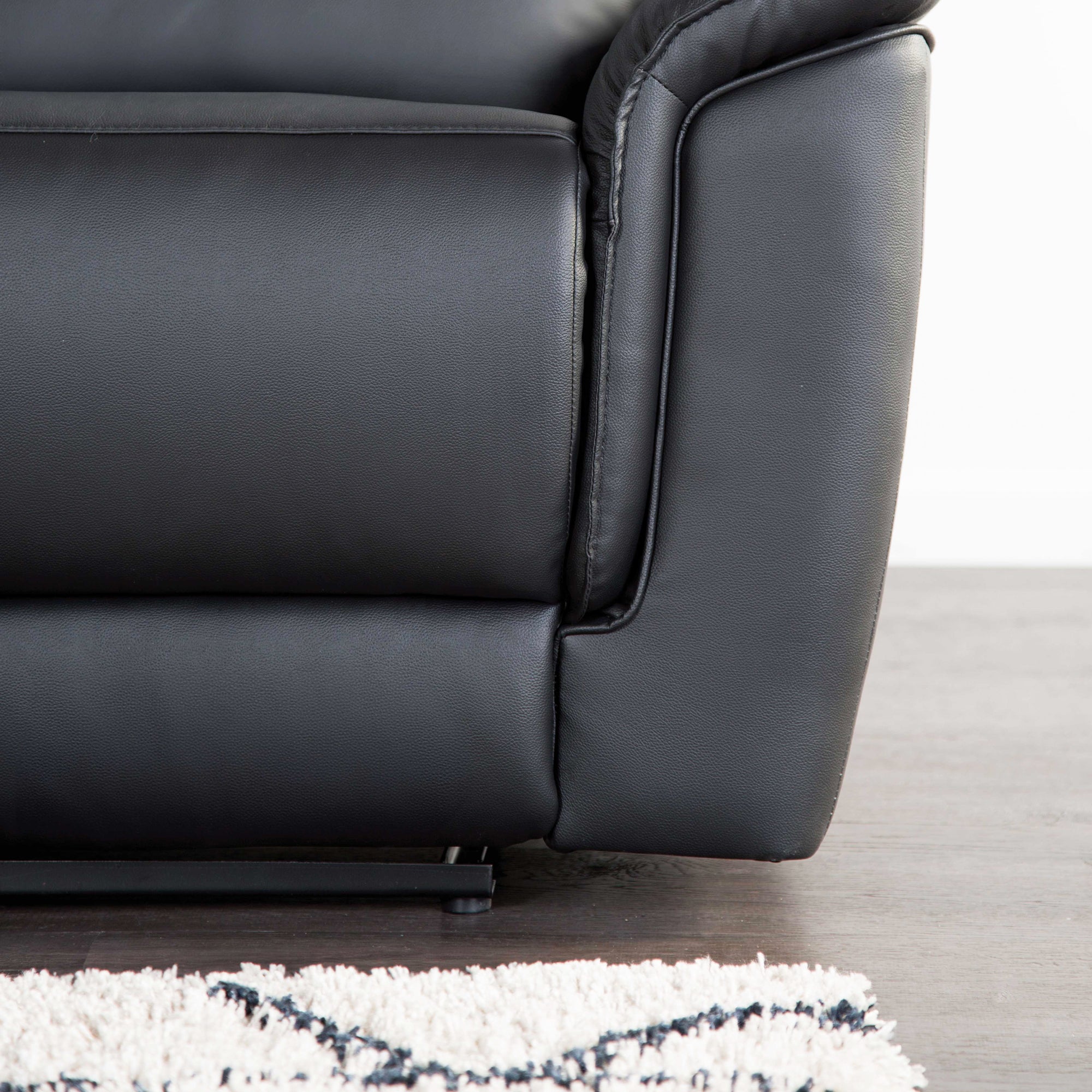Bienne 38.5 Inch Leather Match Manual Recliner Chair