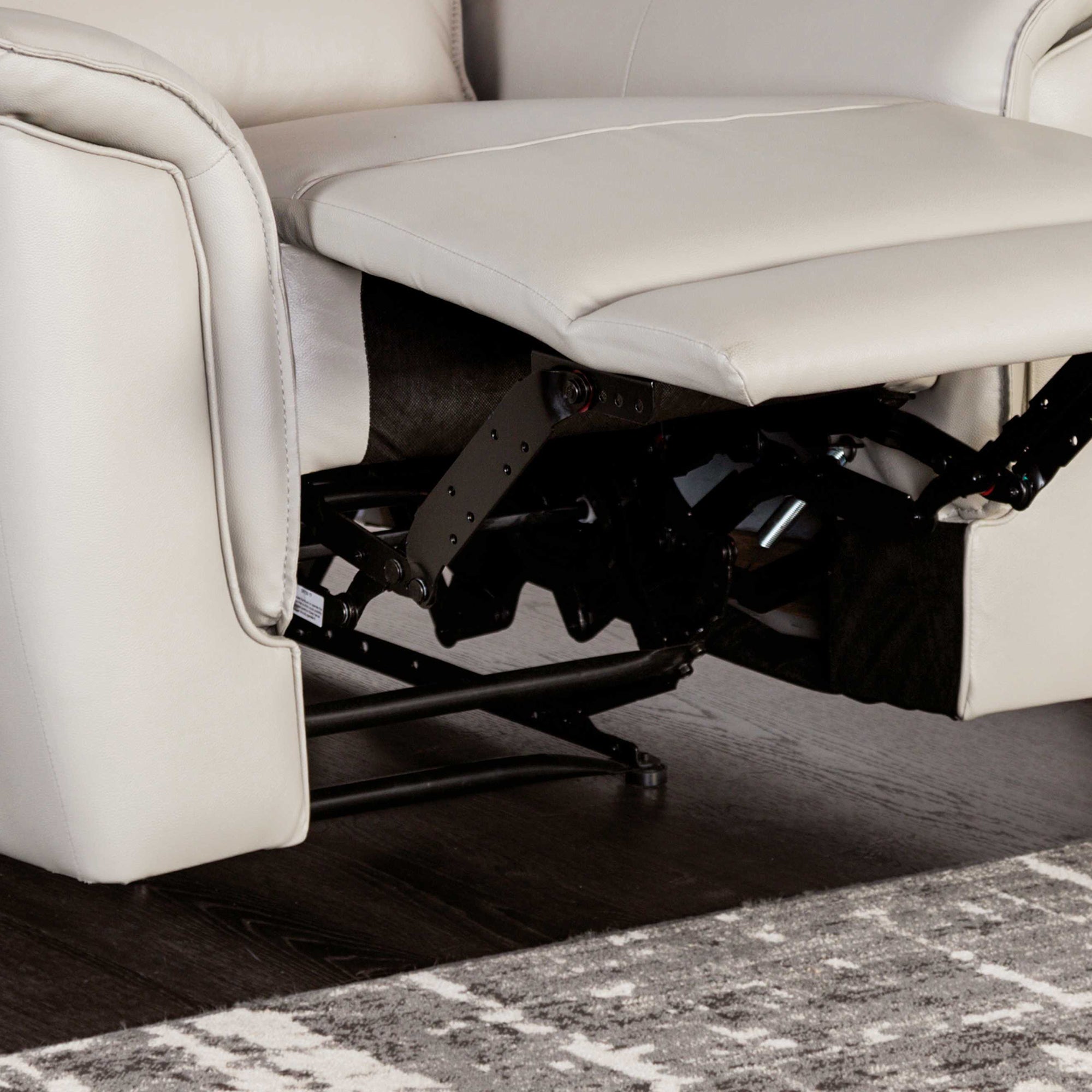 Bienne 38.5 Inch Leather Match Manual Recliner Chair