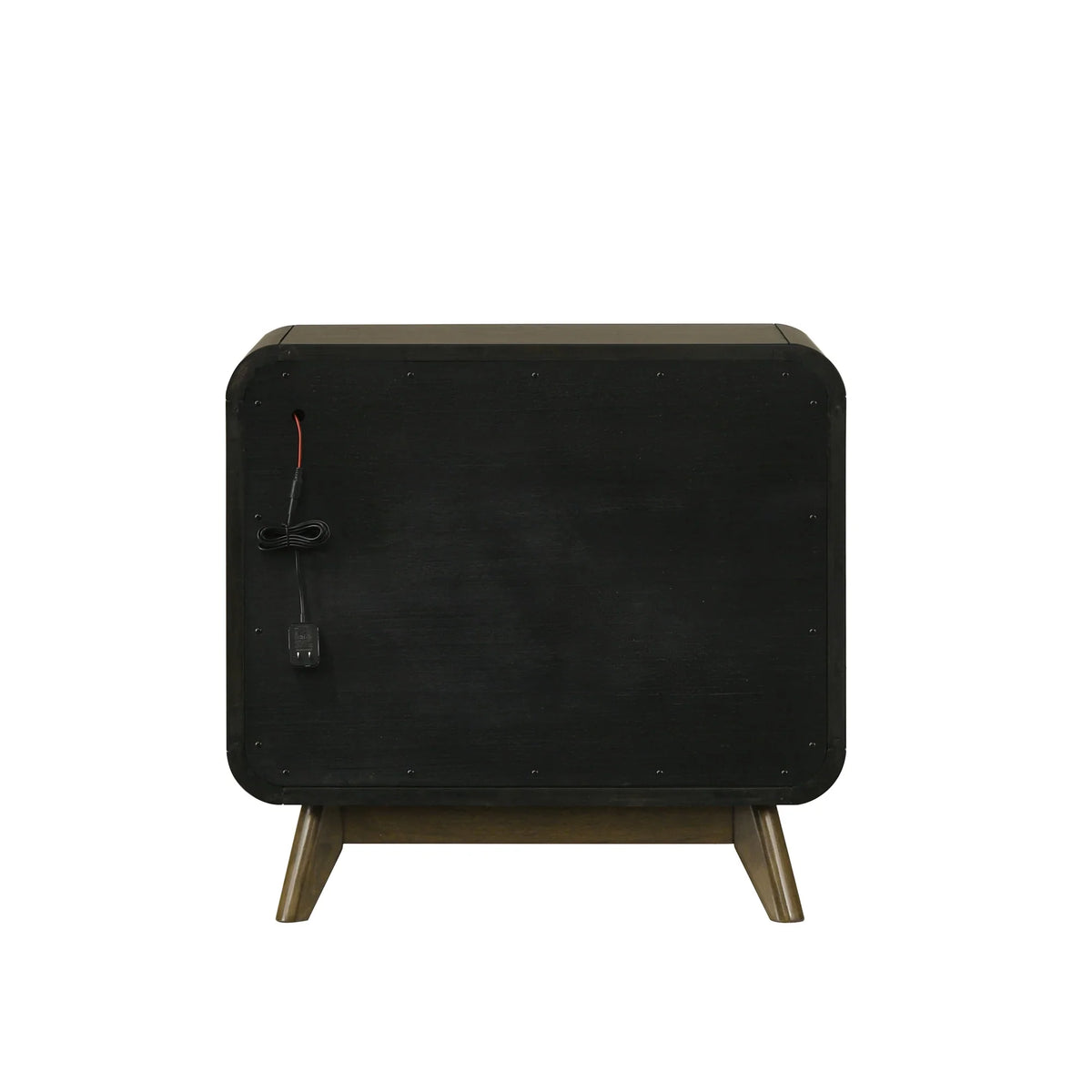 27 Inch Rustic Oak 1-Drawer Nightstand with LED