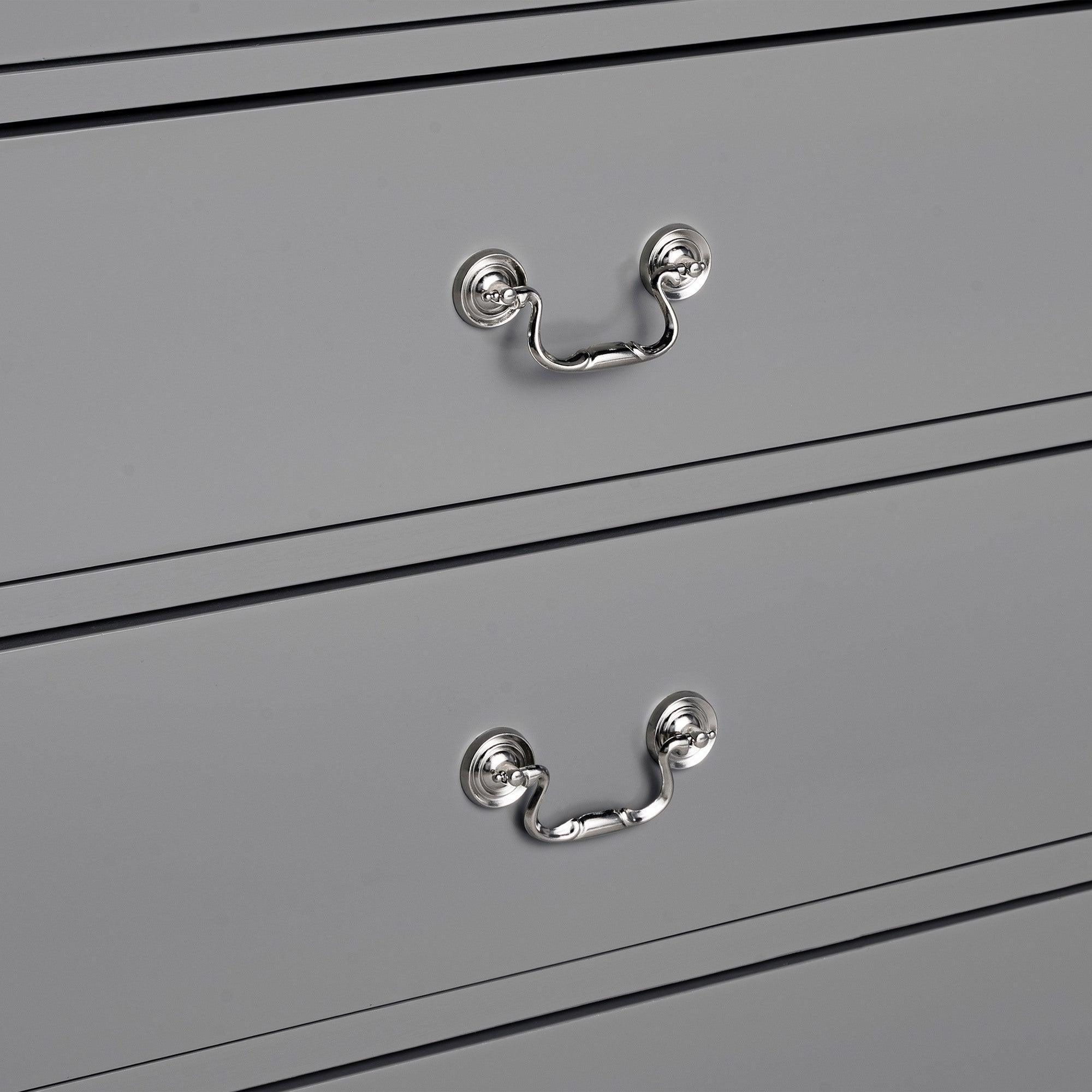 Transitional 5-Drawer 31.5 in. Wide Chest of Drawers with Bracket Feet