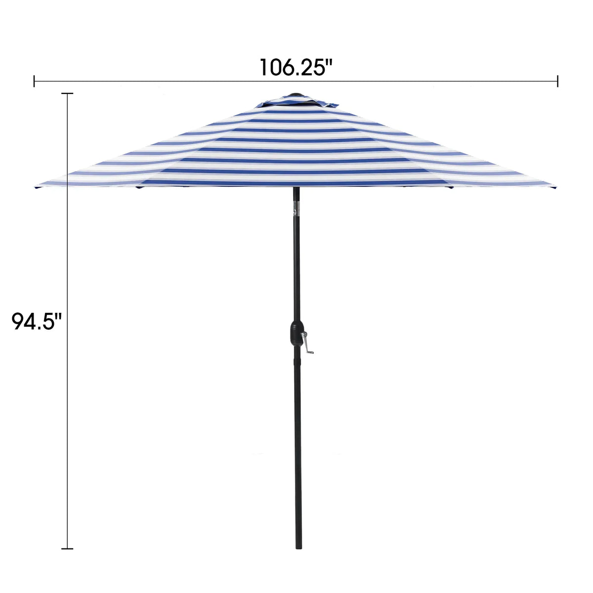Halo Modern 8.8' Outdoor Tilting Umbrella Tilt-Adjustable with UV 50+, Base Excluded