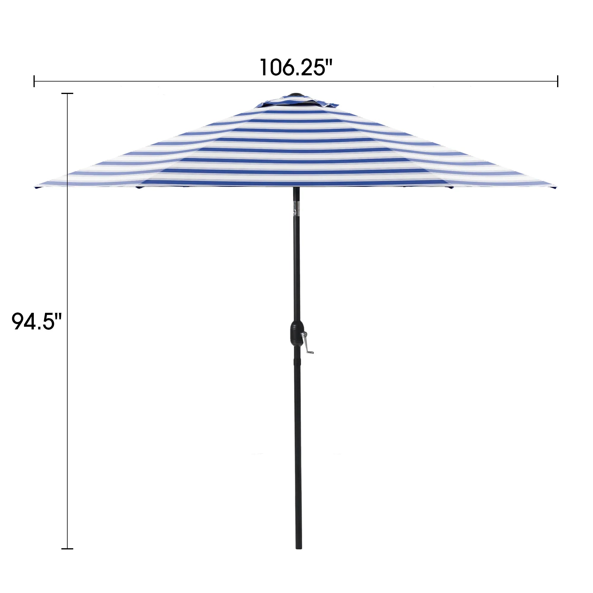 Halo Modern 8.8' Outdoor Tilting Umbrella Tilt-Adjustable with UV 50+, Base Excluded