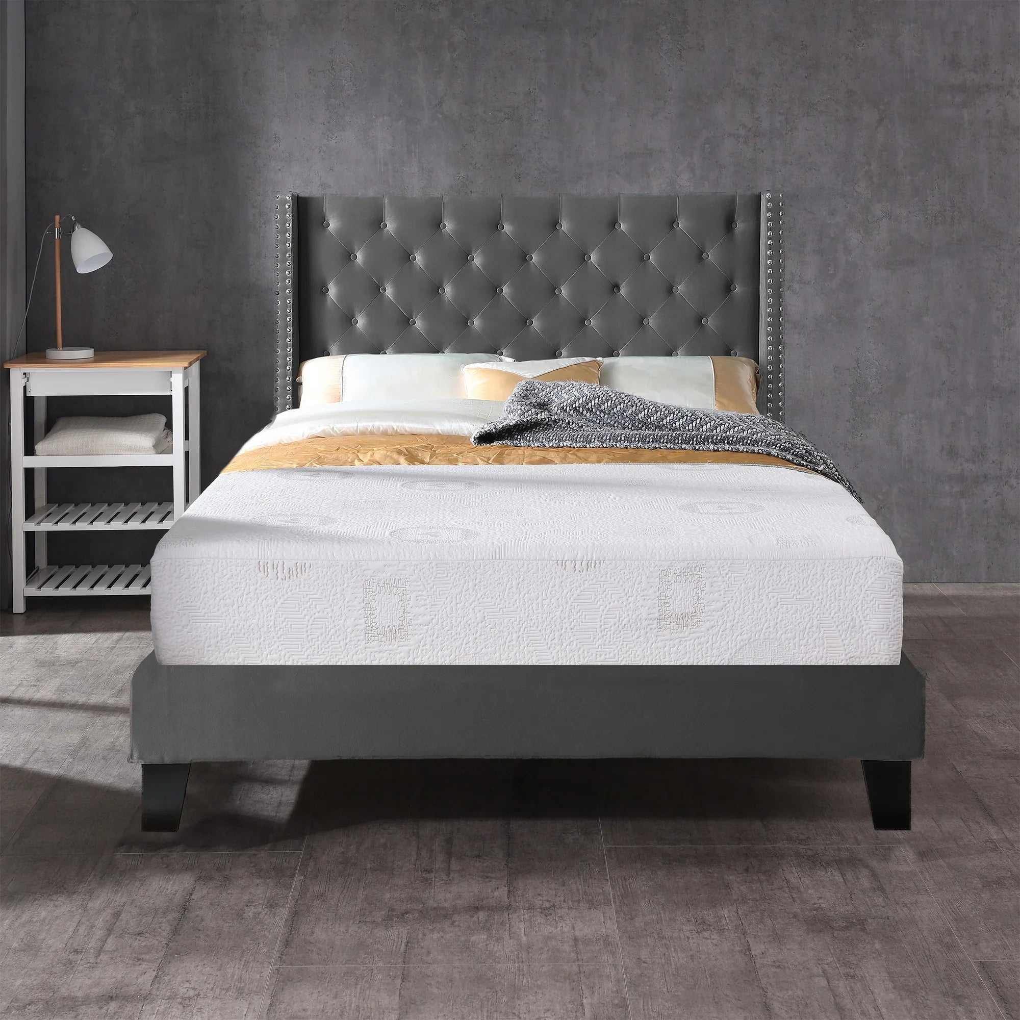 8 Inch Herbal Fusion Green Tea-Infused Polyester Memory Foam Queen Mattress