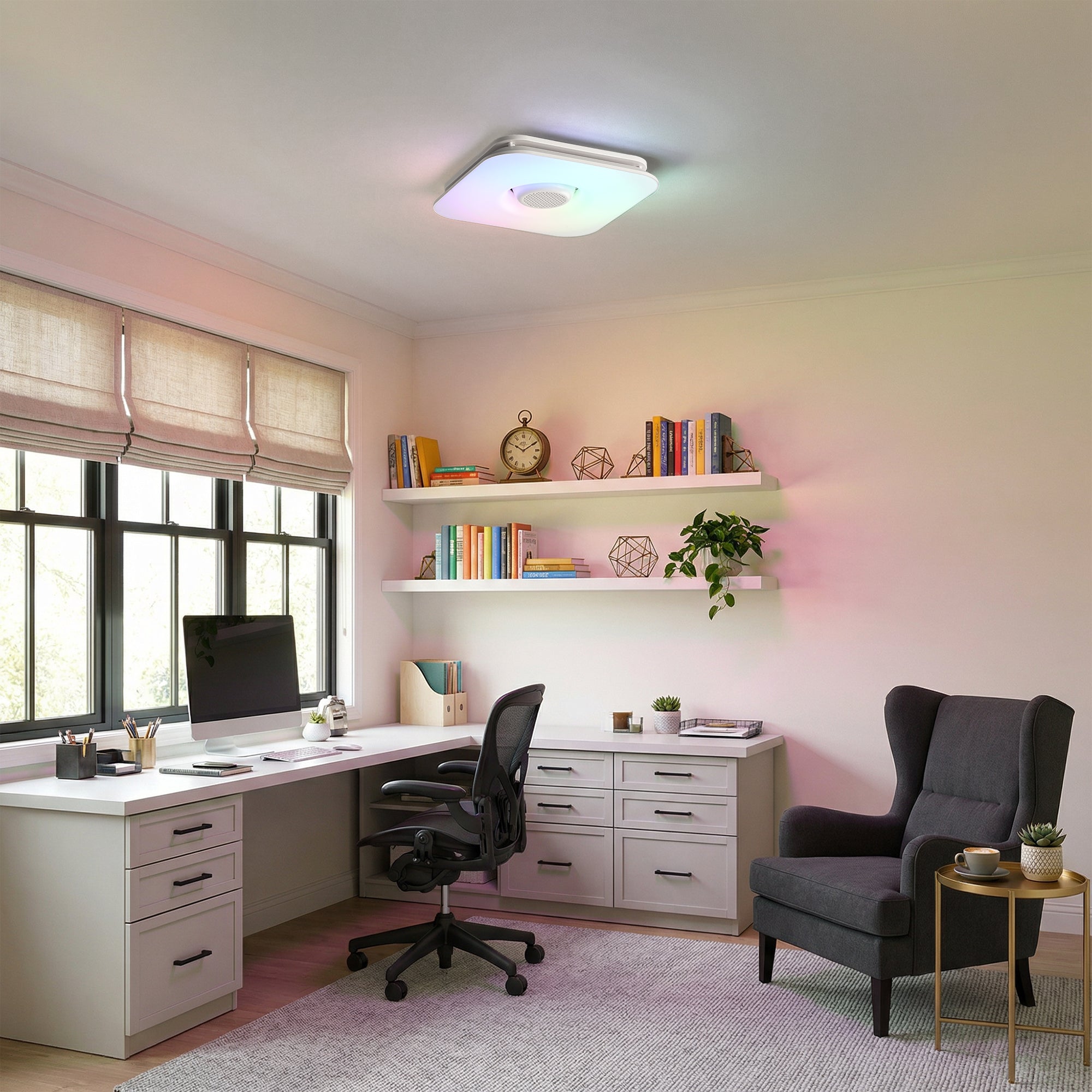 12" Smart Bathroom Exhaust Fan with RGB LED, APP & Remote Control