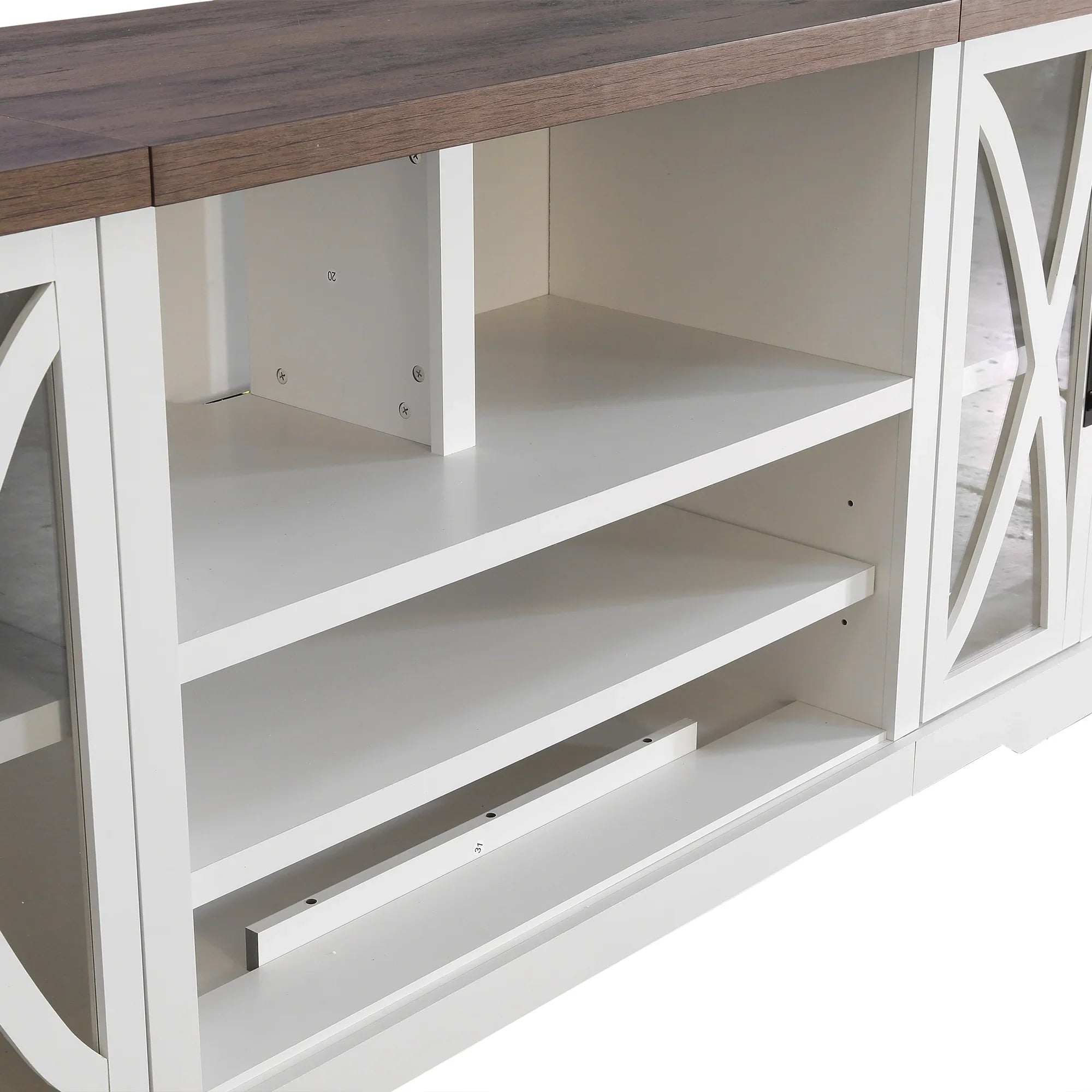 93 Inch TV Stand Storage Cabinets with 36 Inch Electric Fireplace for Living Room
