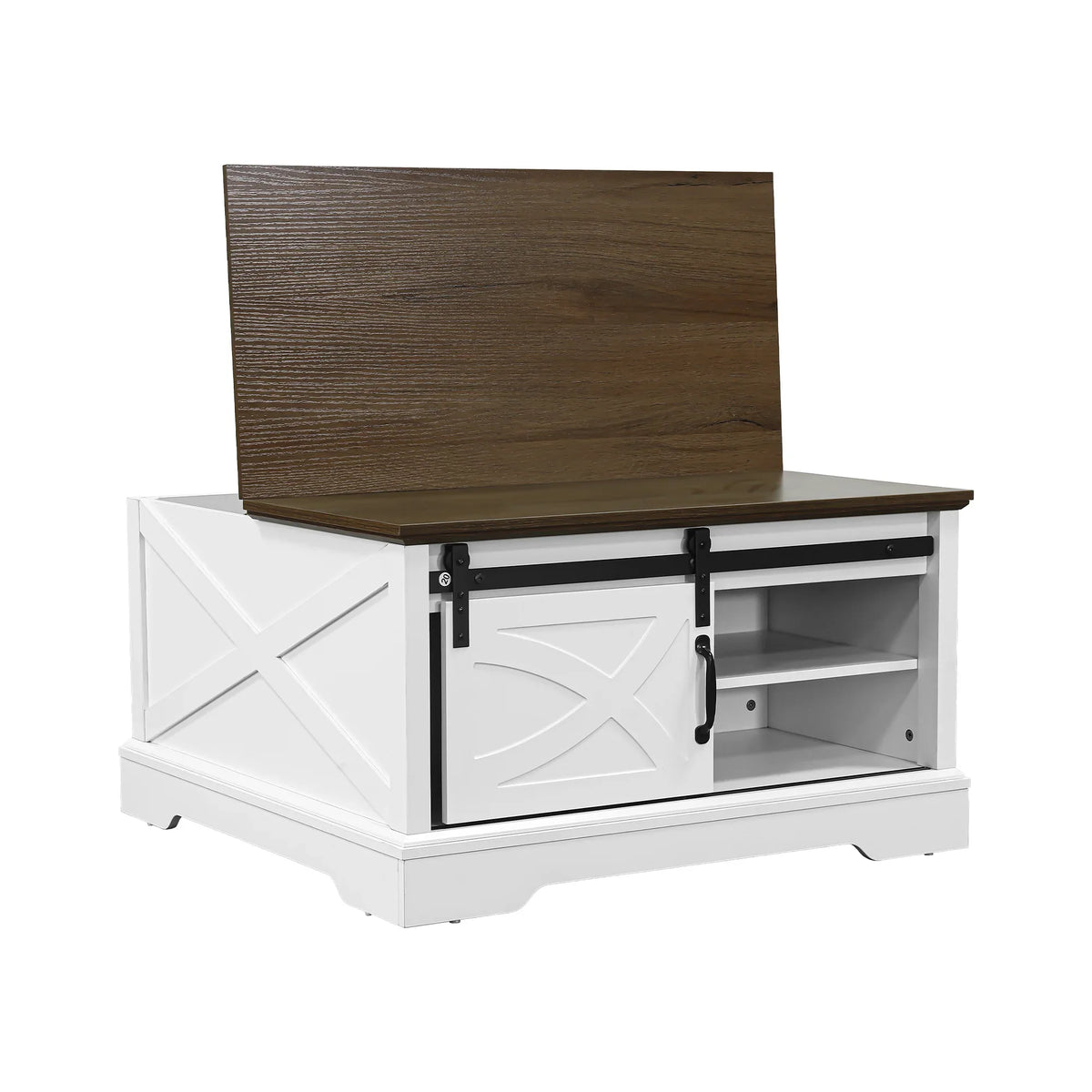 31 Inch Coffee Table Storage Cabinet with Flip-Up Top for Living Room