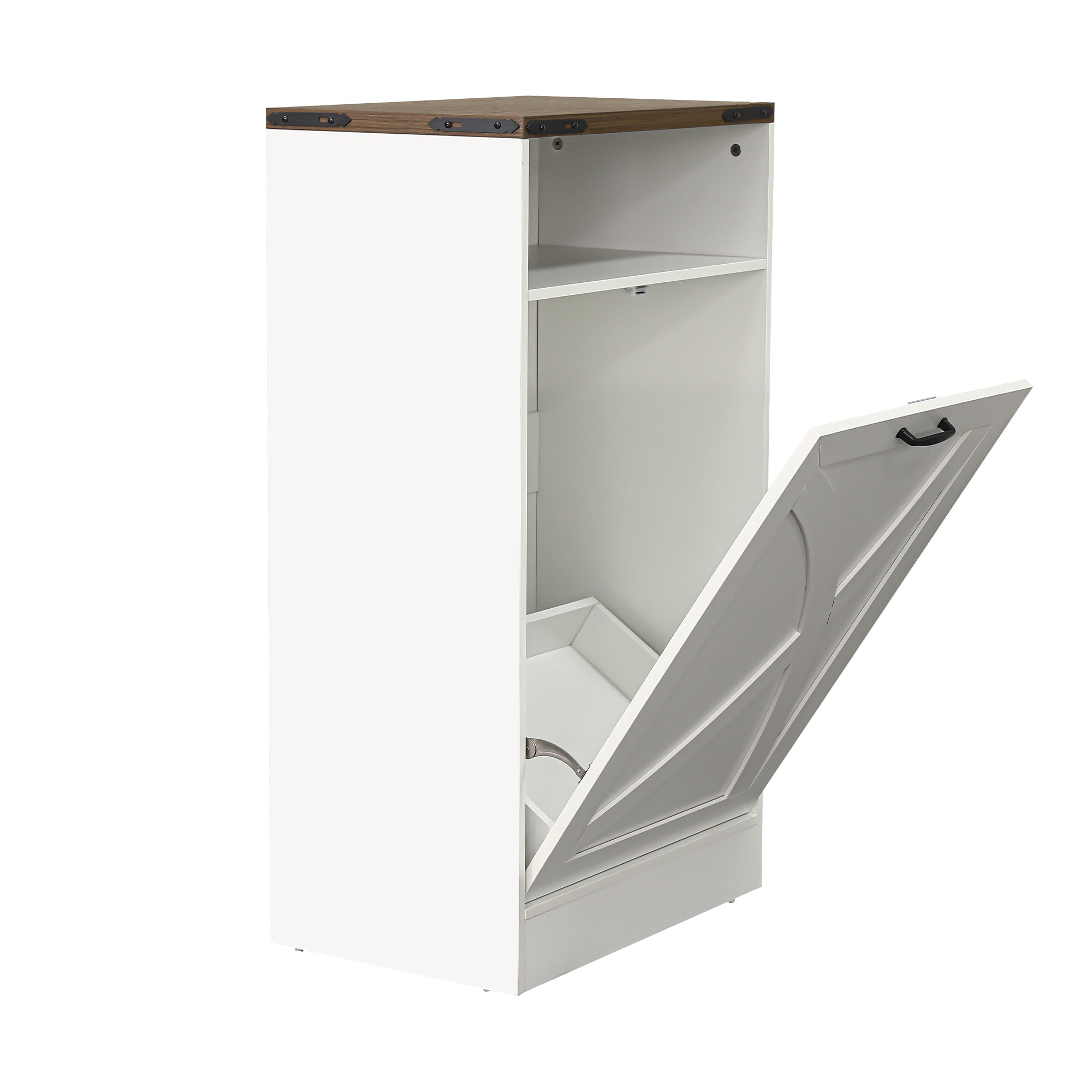 38 Inch H Storage Cabinet 13 Gallon Garbage Can Holder for Kitchen, Bathroom, Living Room