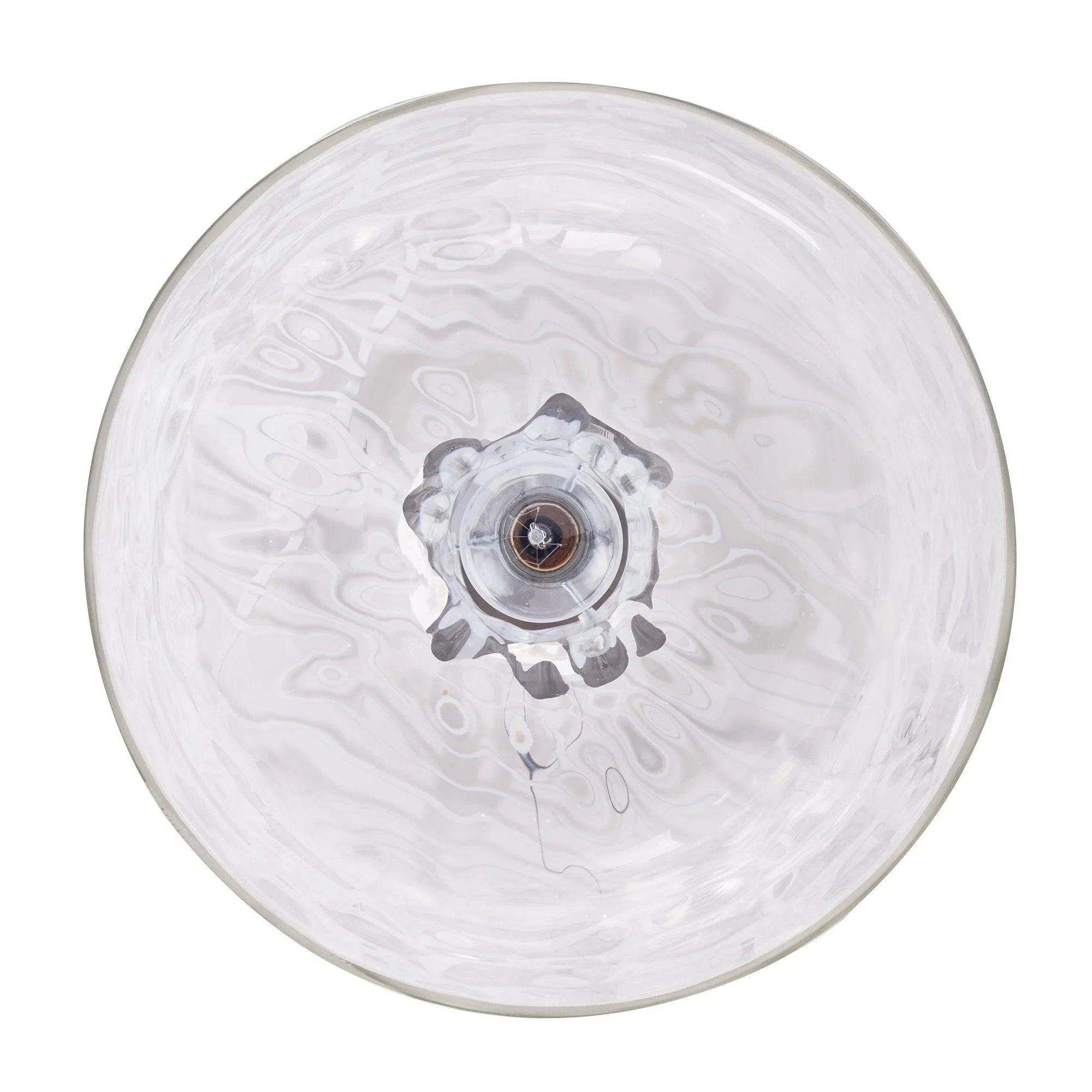 Kara Farmhouse 1-Light Textured Glass Nickel Island Pendant Light